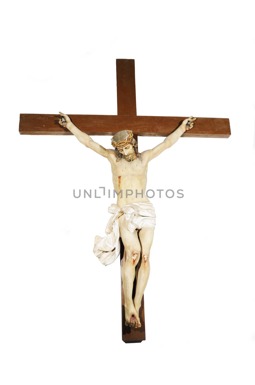 Figure of Jesus Christ on the cross - isolated