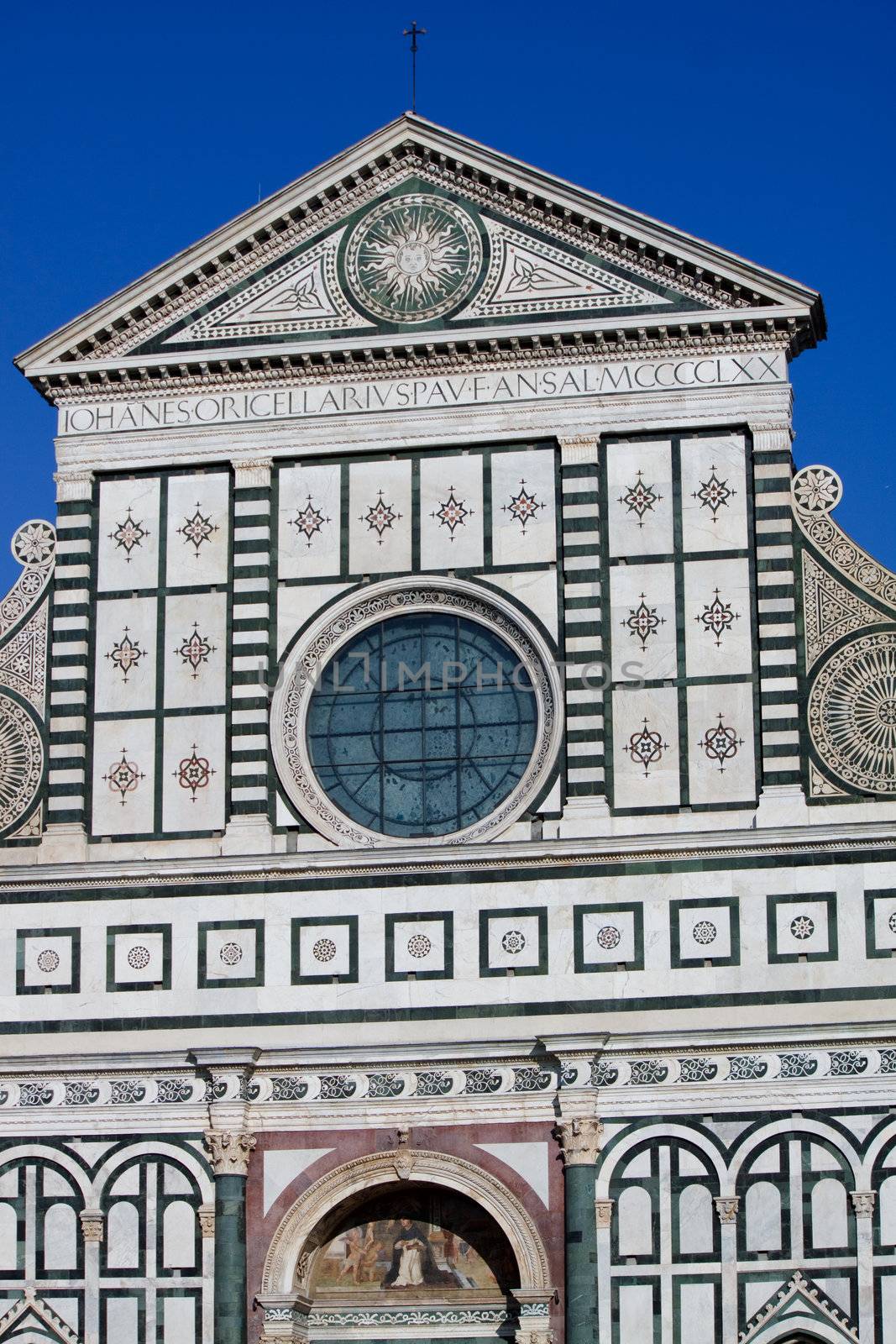 Santa maria novella facade in florence italy 