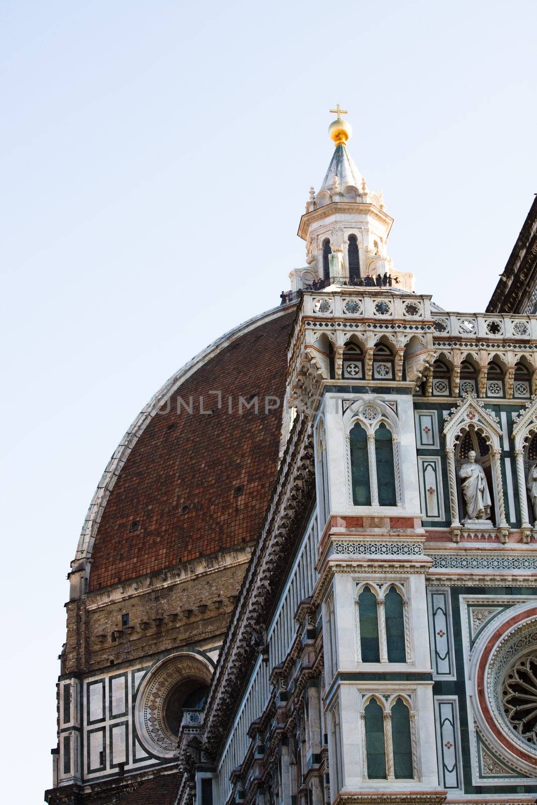 Details on a cathedral in Florence Italy Santa Maria del Fiore 