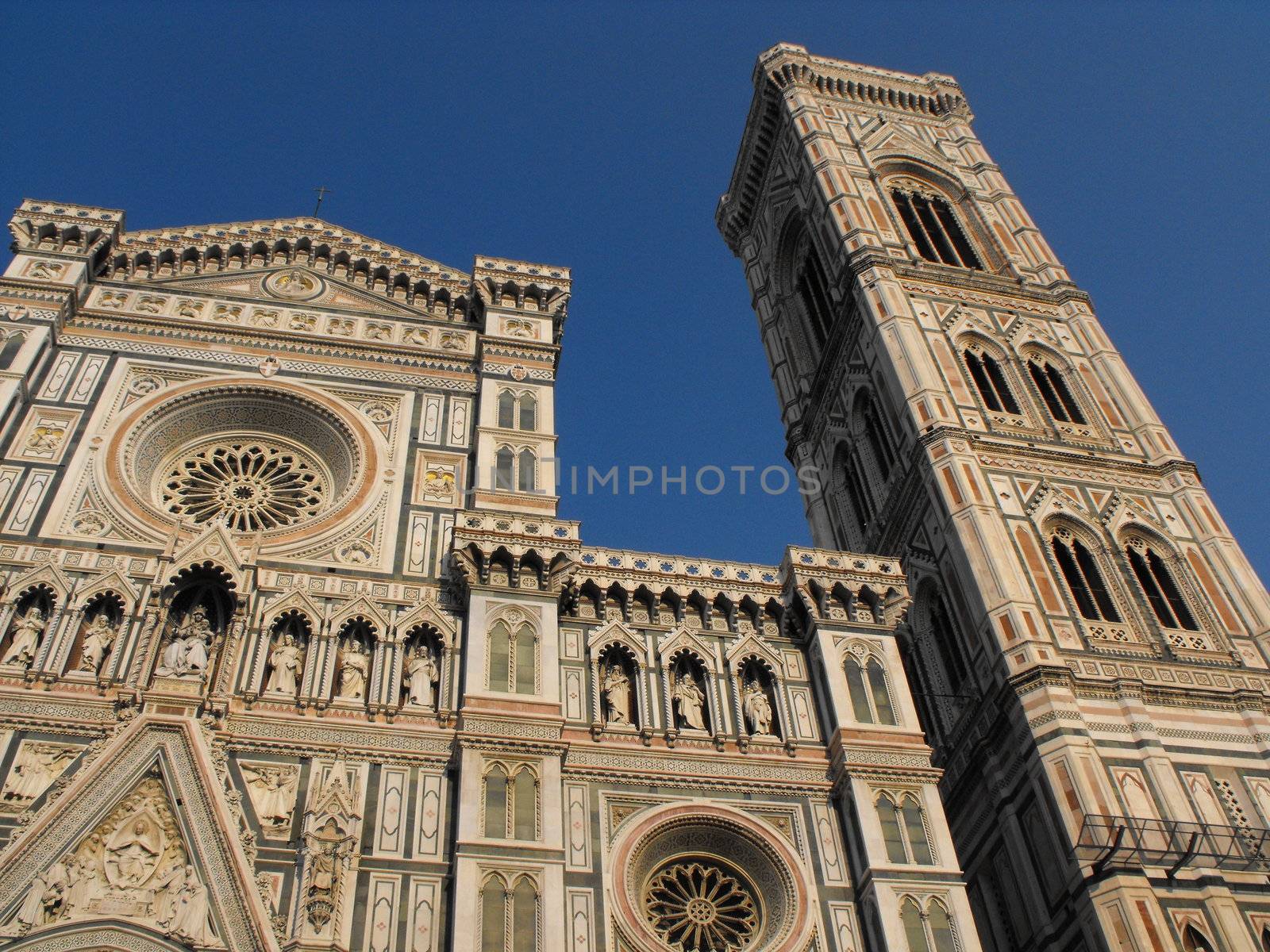 Details on a cathedral in florence italy 