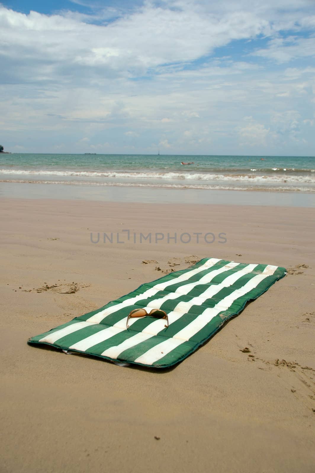 Beach, sunglasses and madras