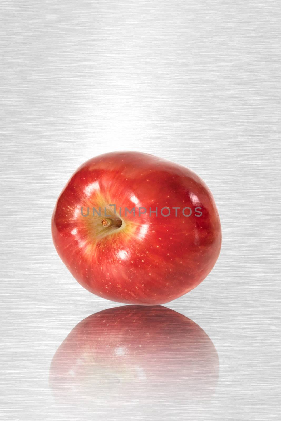 Red apple on a white background