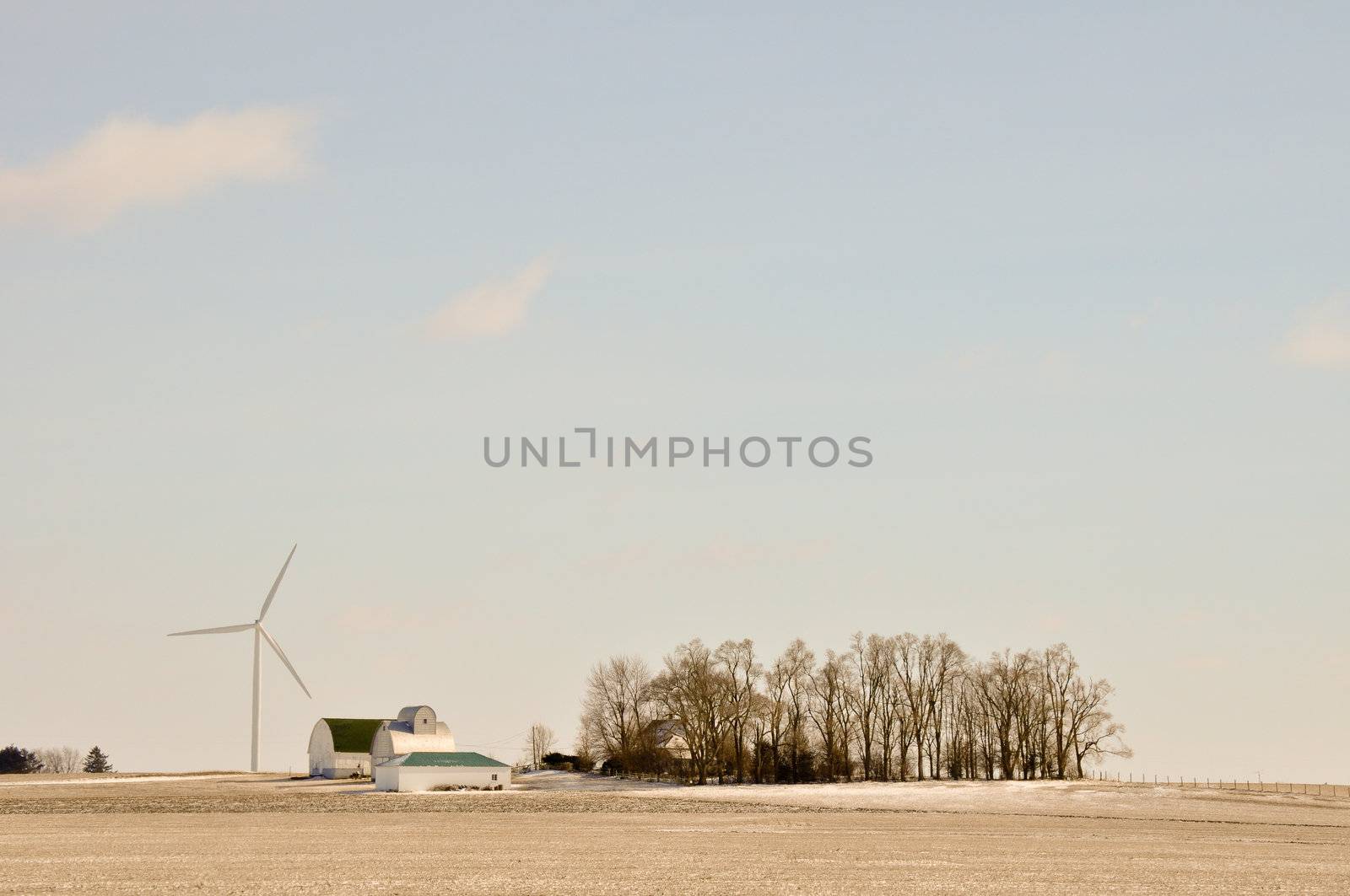 Indiana Wind Turbine Background by RefocusPhoto