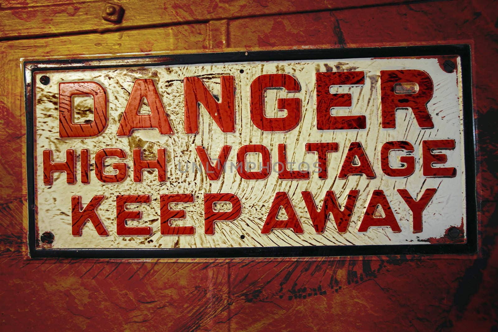 Grunge Danger High Voltage Keep Out Warning Sign