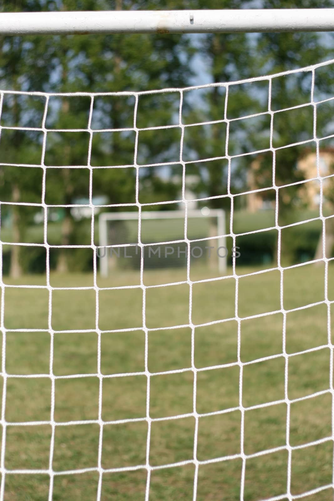 football goal-posts, goal, net, soccer, field