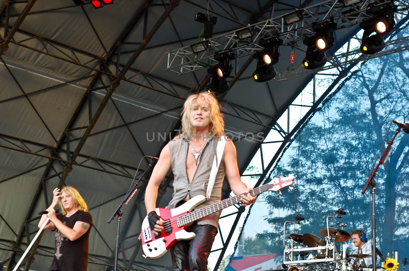  Def Leppard performs at Romexpo July 8, 2008 in Bucharest.