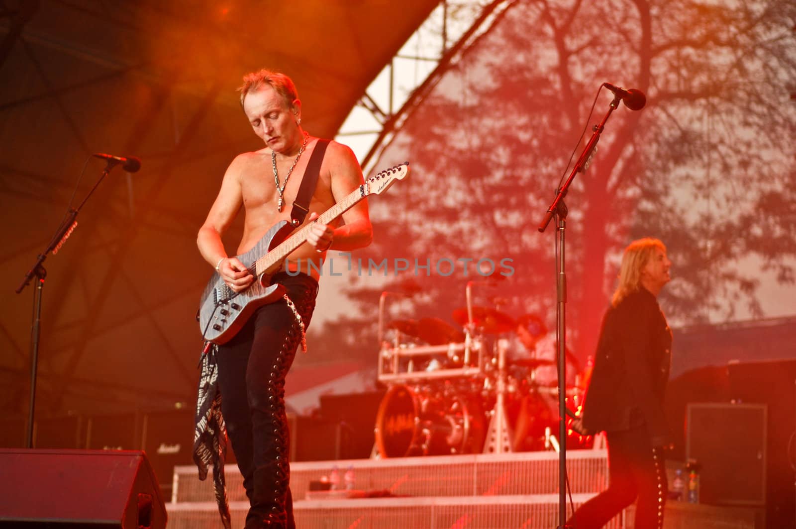  Def Leppard performs at Romexpo July 8, 2008 in Bucharest.