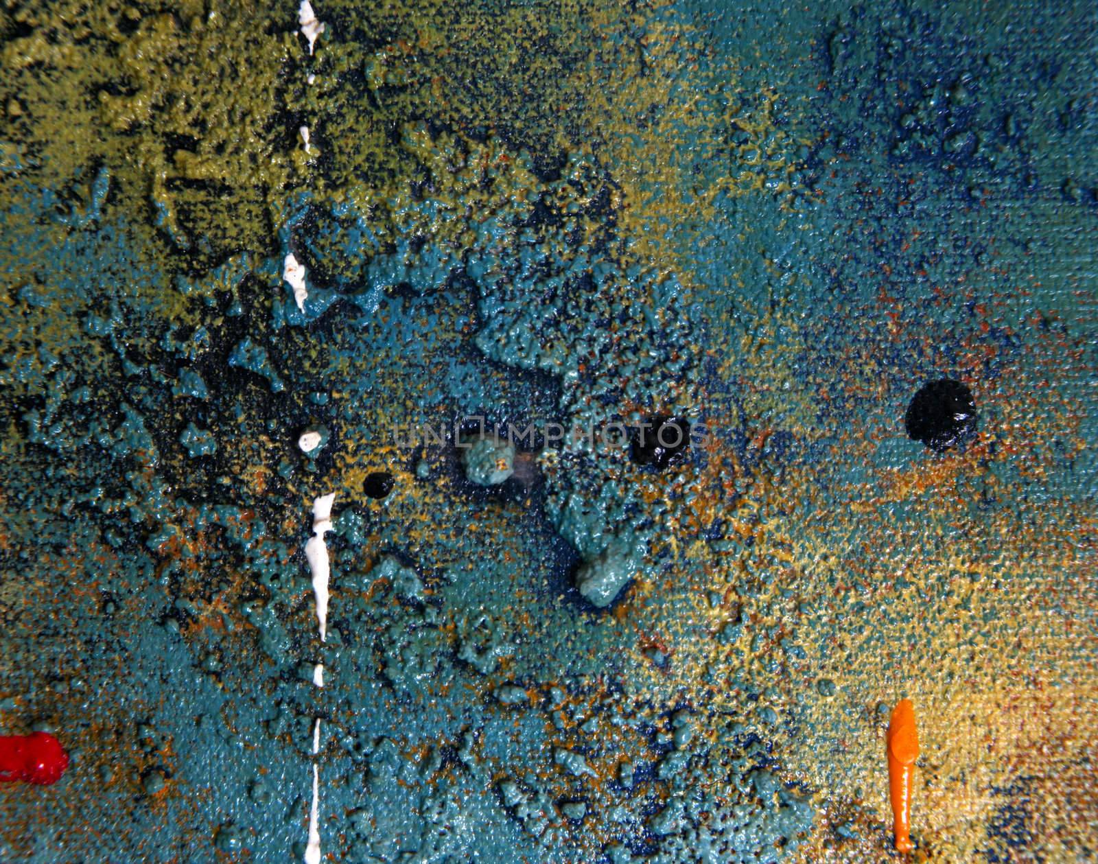 Abstract background drawn by oil paints