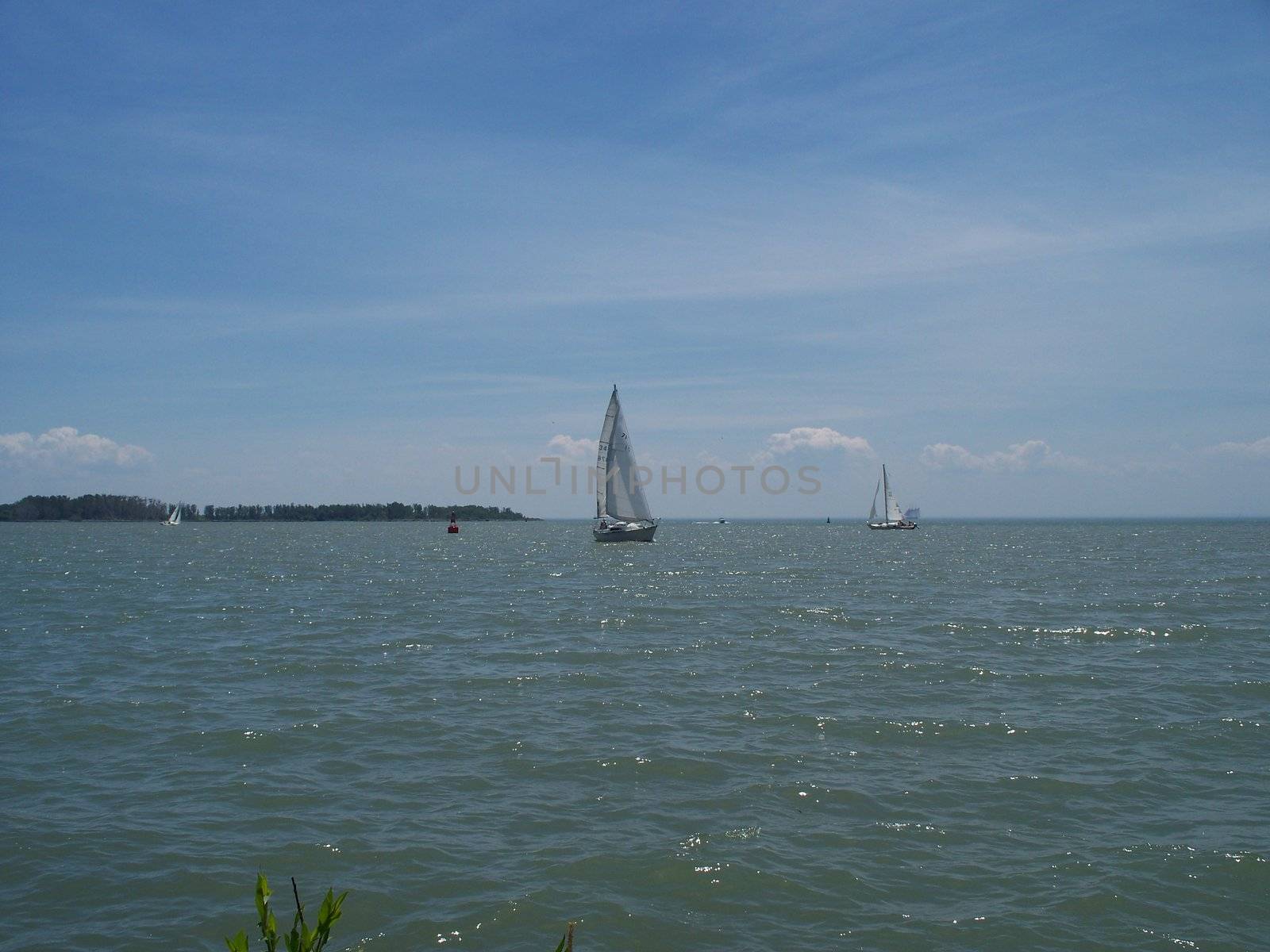 sailboat sailing on sunny day