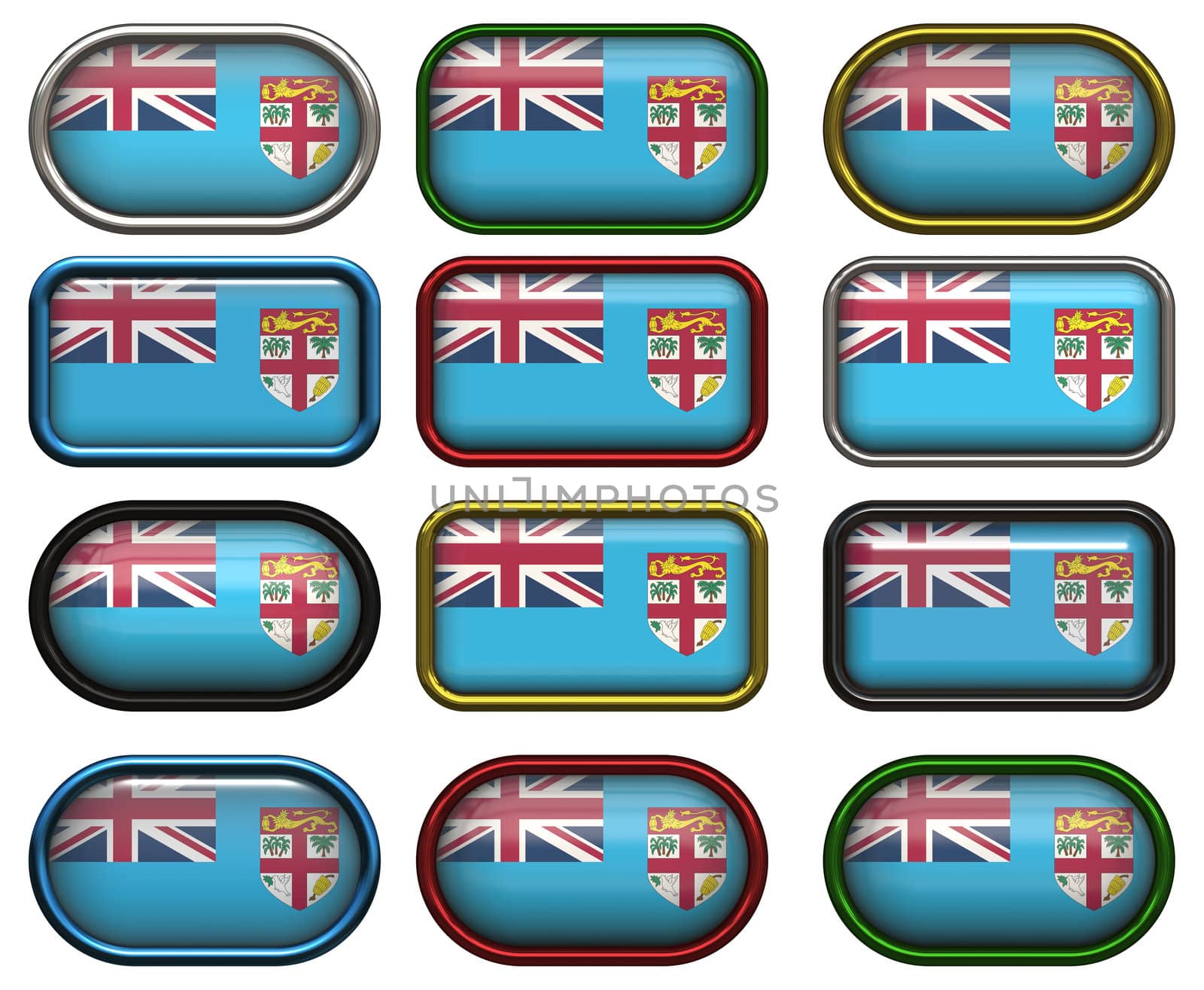 twelve buttons of the  Flag of Fiji