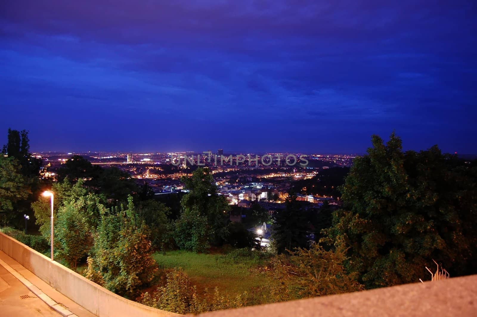 Beautiful cityscape of Prague by night