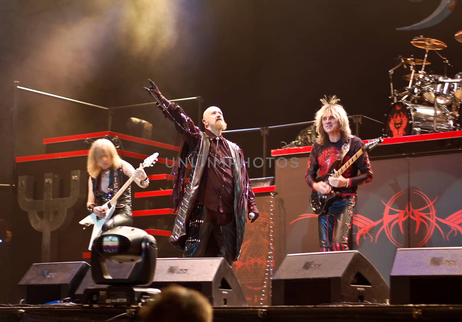  Judas Priest performs at B'ESTFEST Aftershock July 11, 2008 in Bucharest.