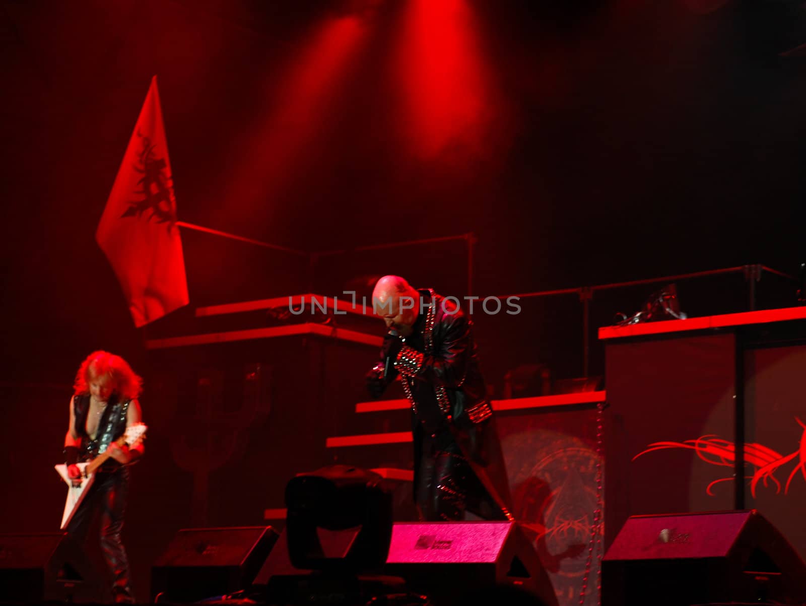  Judas Priest performs at B'ESTFEST Aftershock July 11, 2008 in Bucharest.