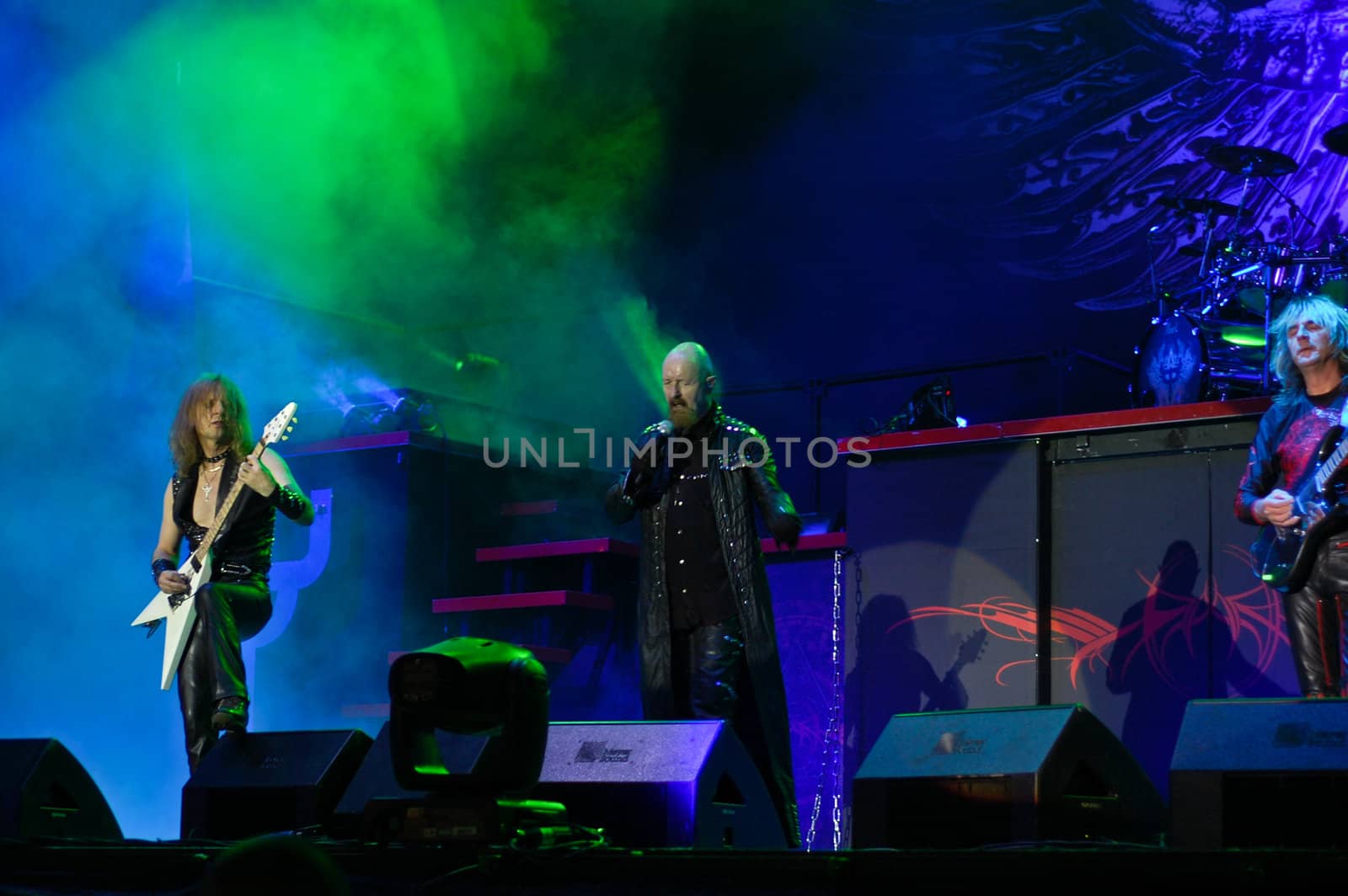  Judas Priest performs at B'ESTFEST Aftershock July 11, 2008 in Bucharest.