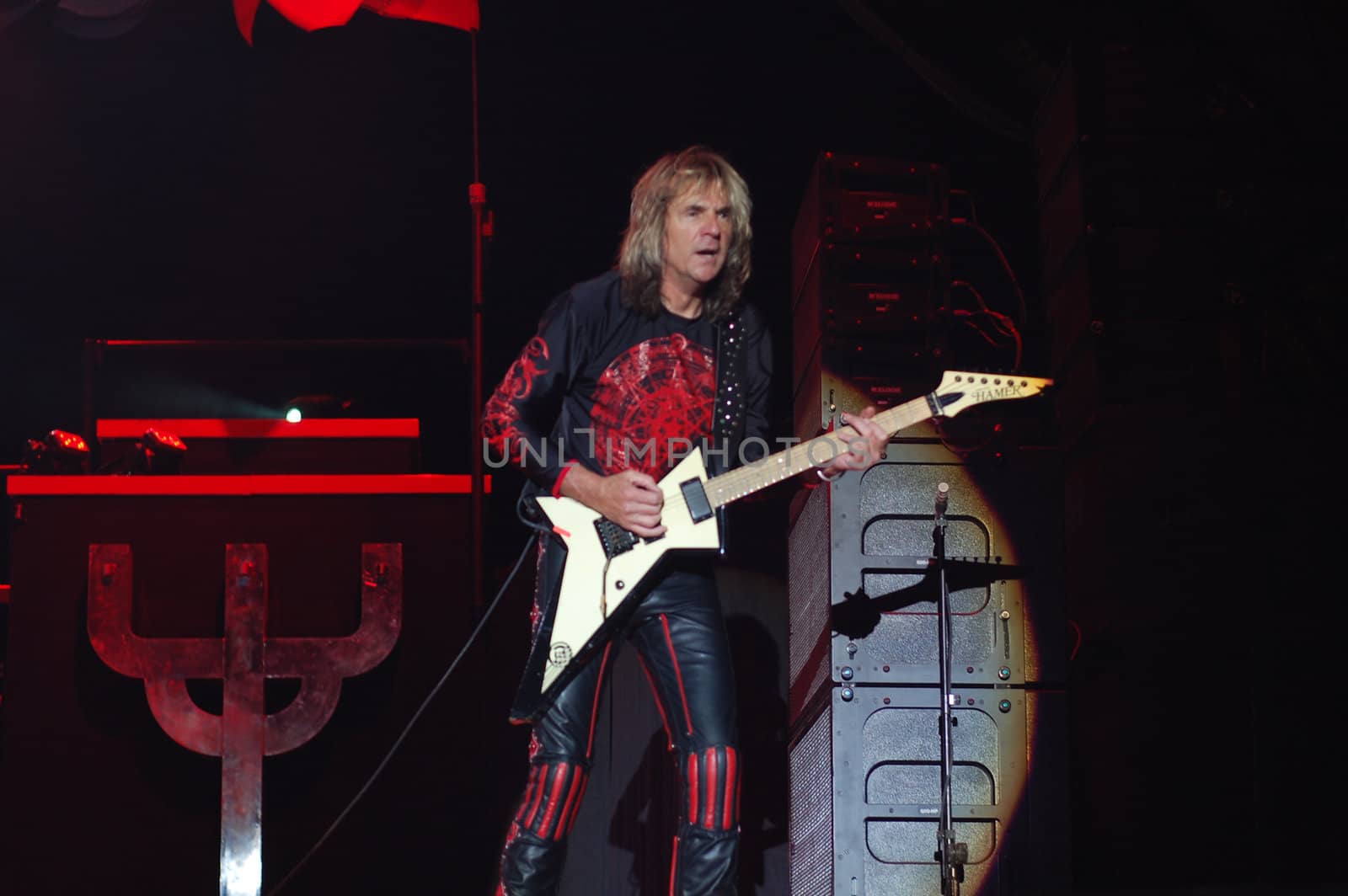  Judas Priest performs at B'ESTFEST Aftershock July 11, 2008 in Bucharest.