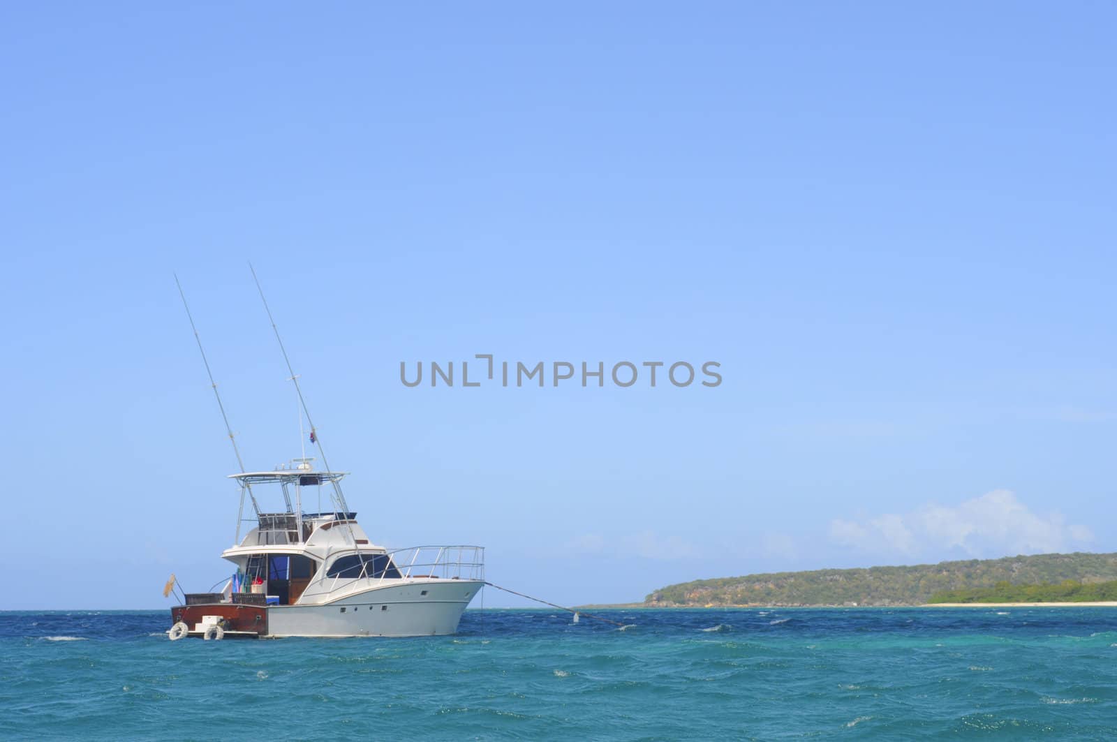 fishingboat in tropic water