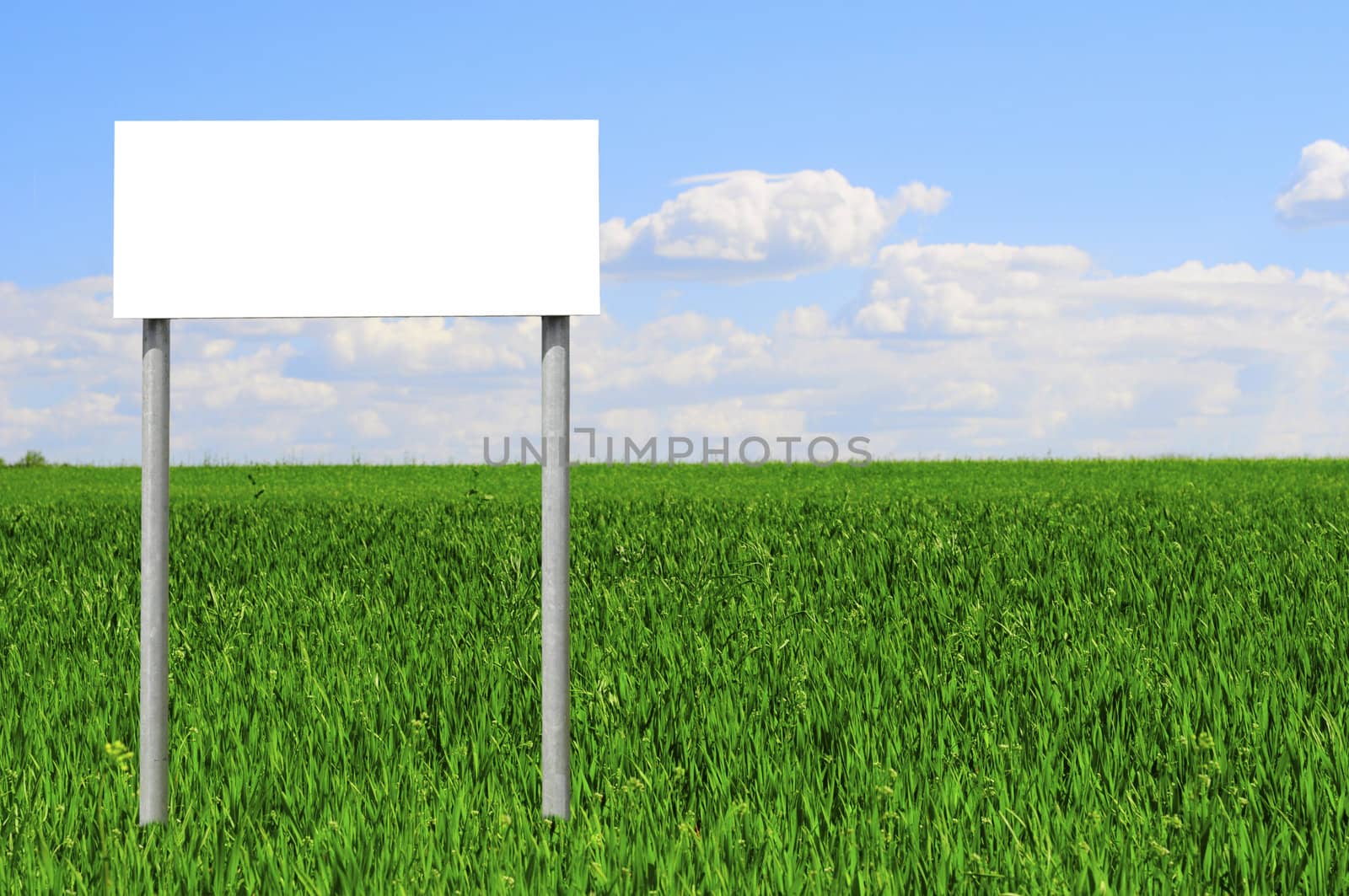 information sign with nature background