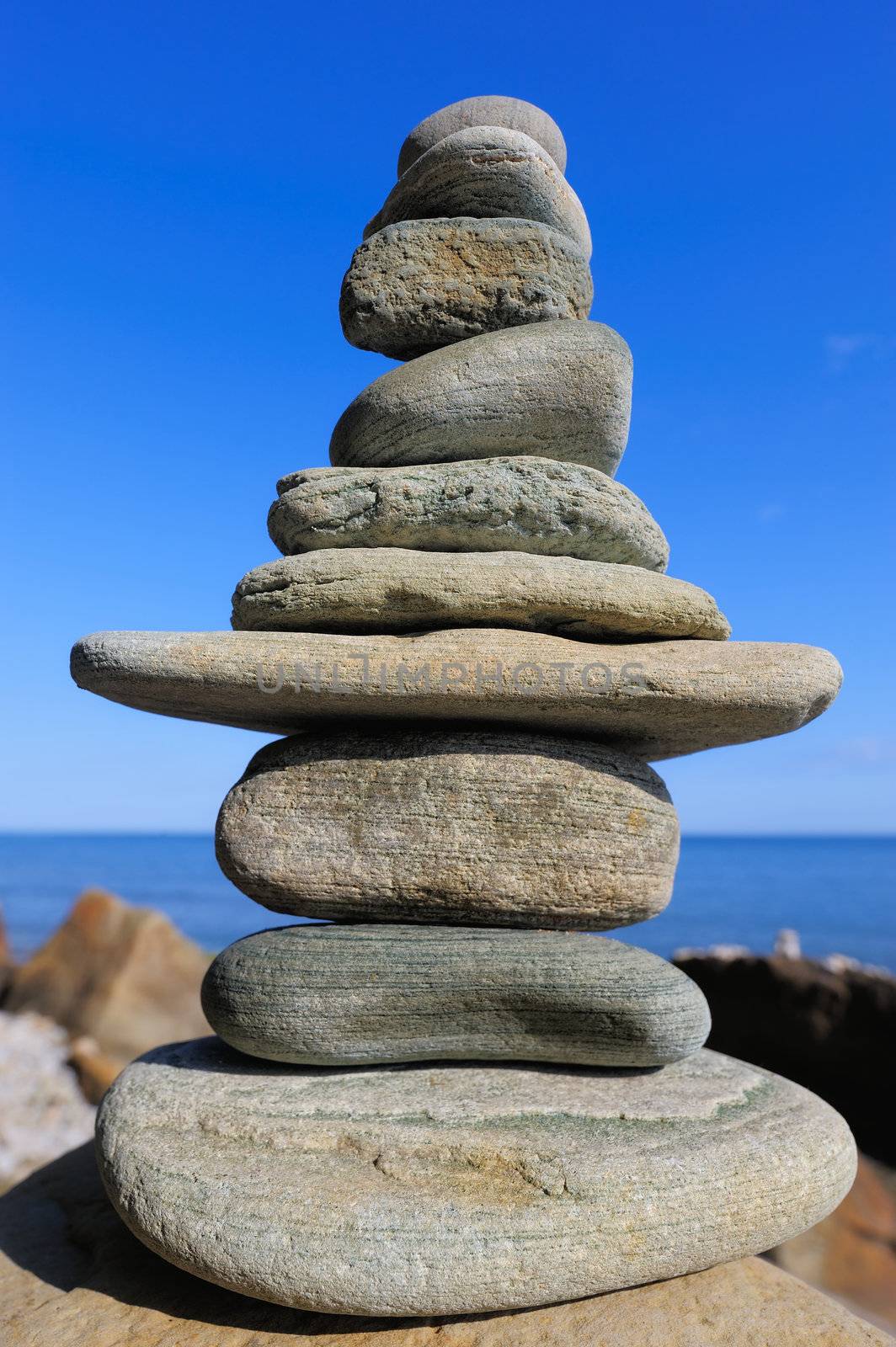 Stack of the sandstone on the sea coast