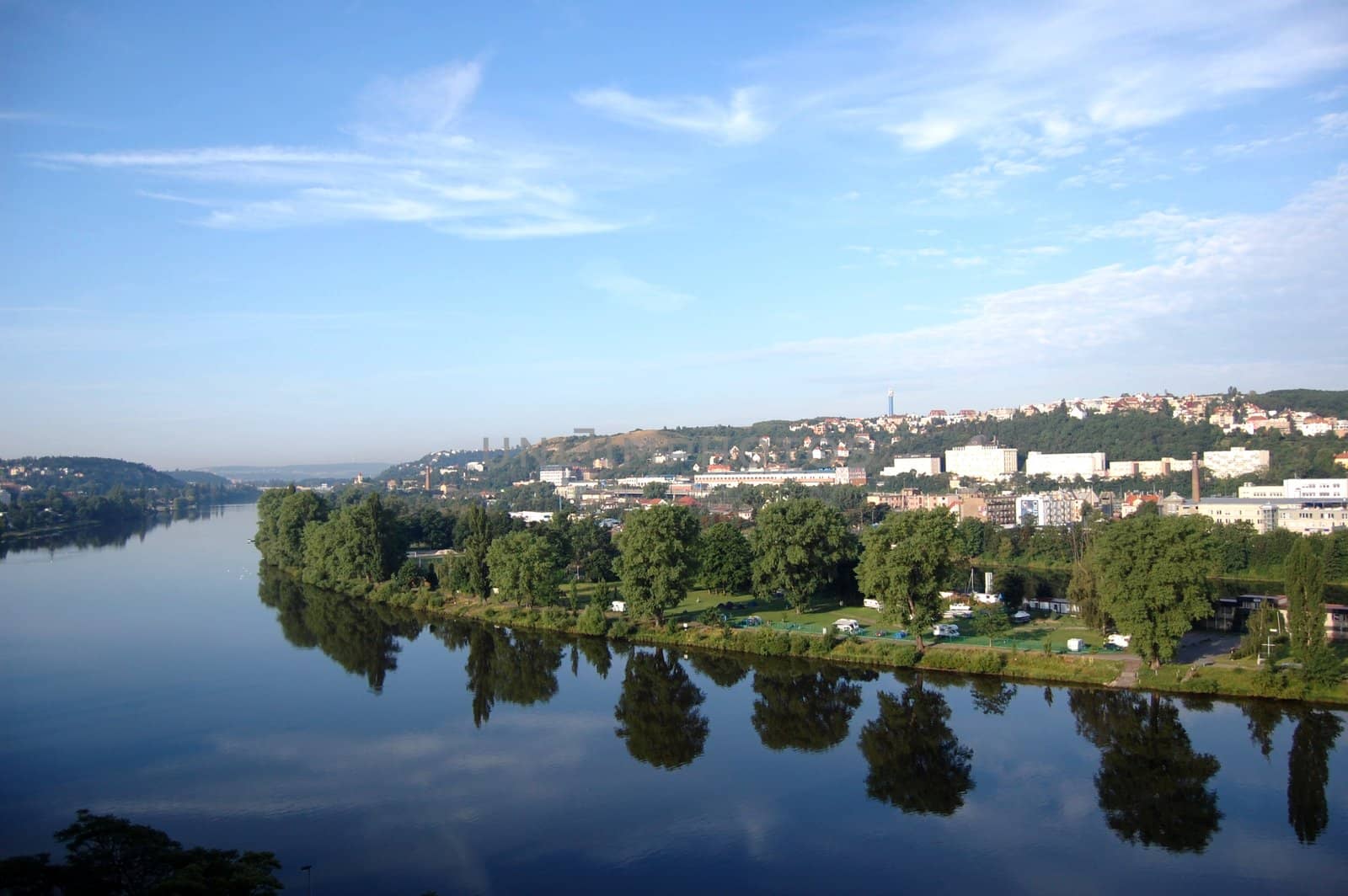 river in Prague in Czech Republic