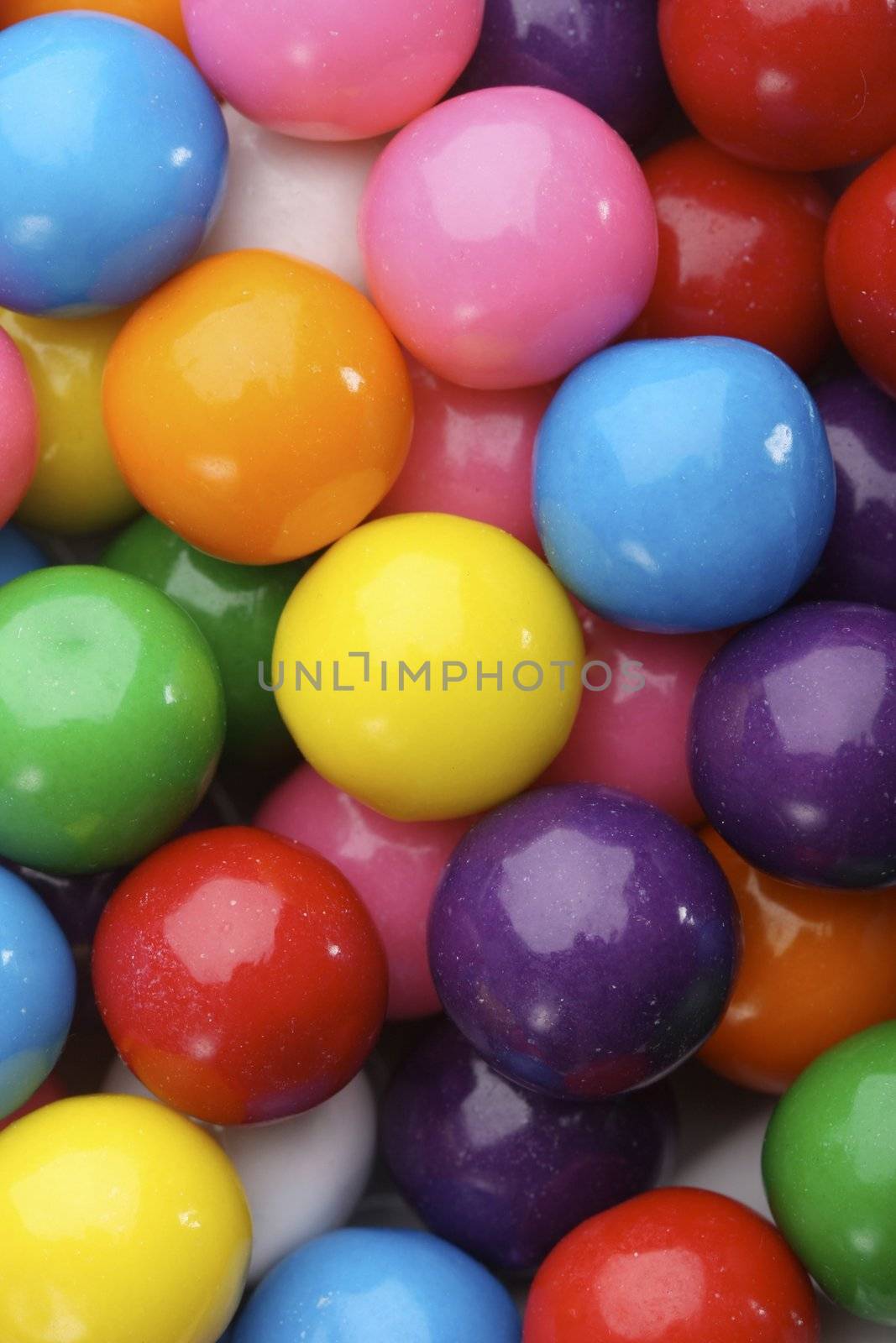 Multicolored bubble gum candy background
