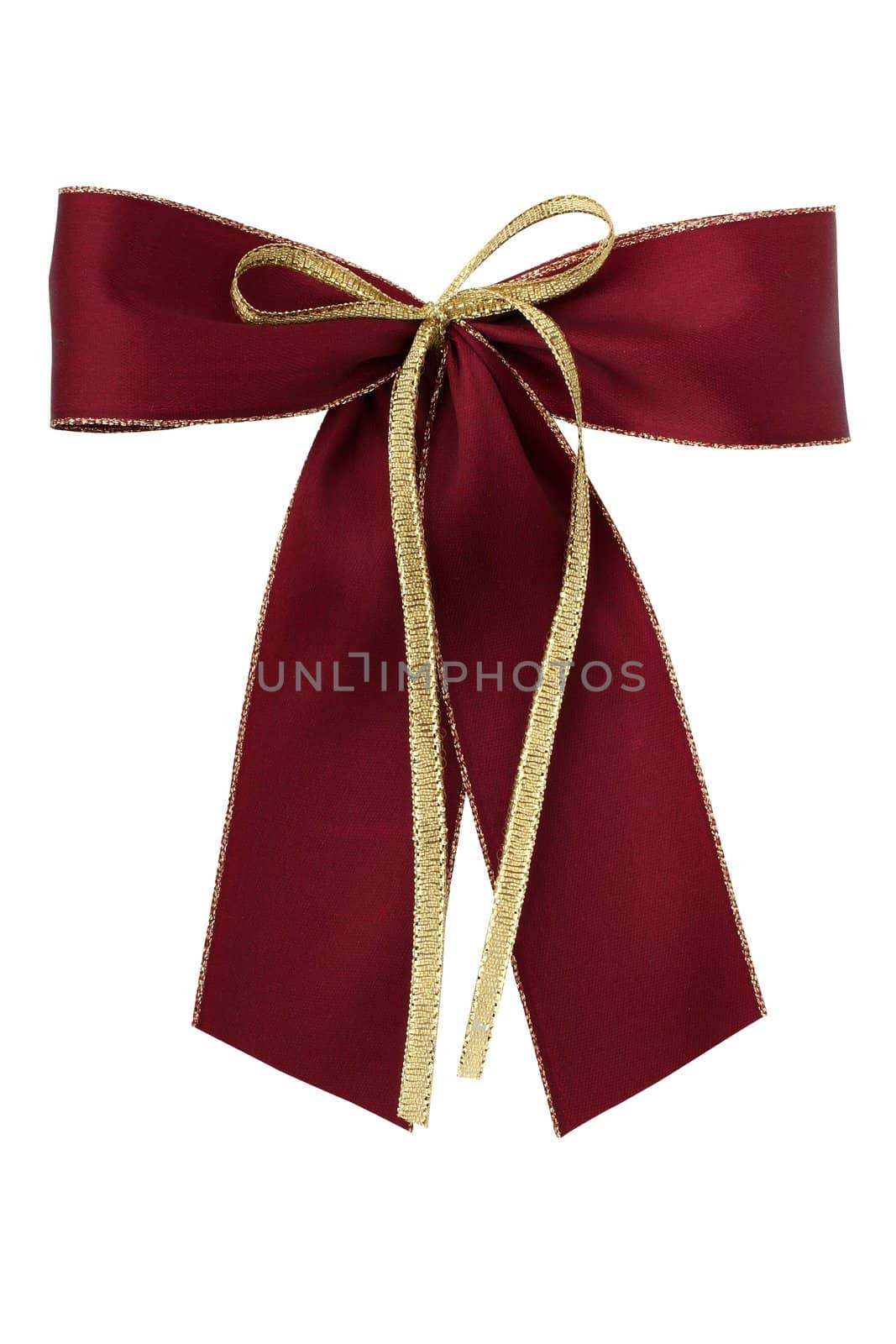 Beautiful vintage giftribbon isolated on white with clipping path