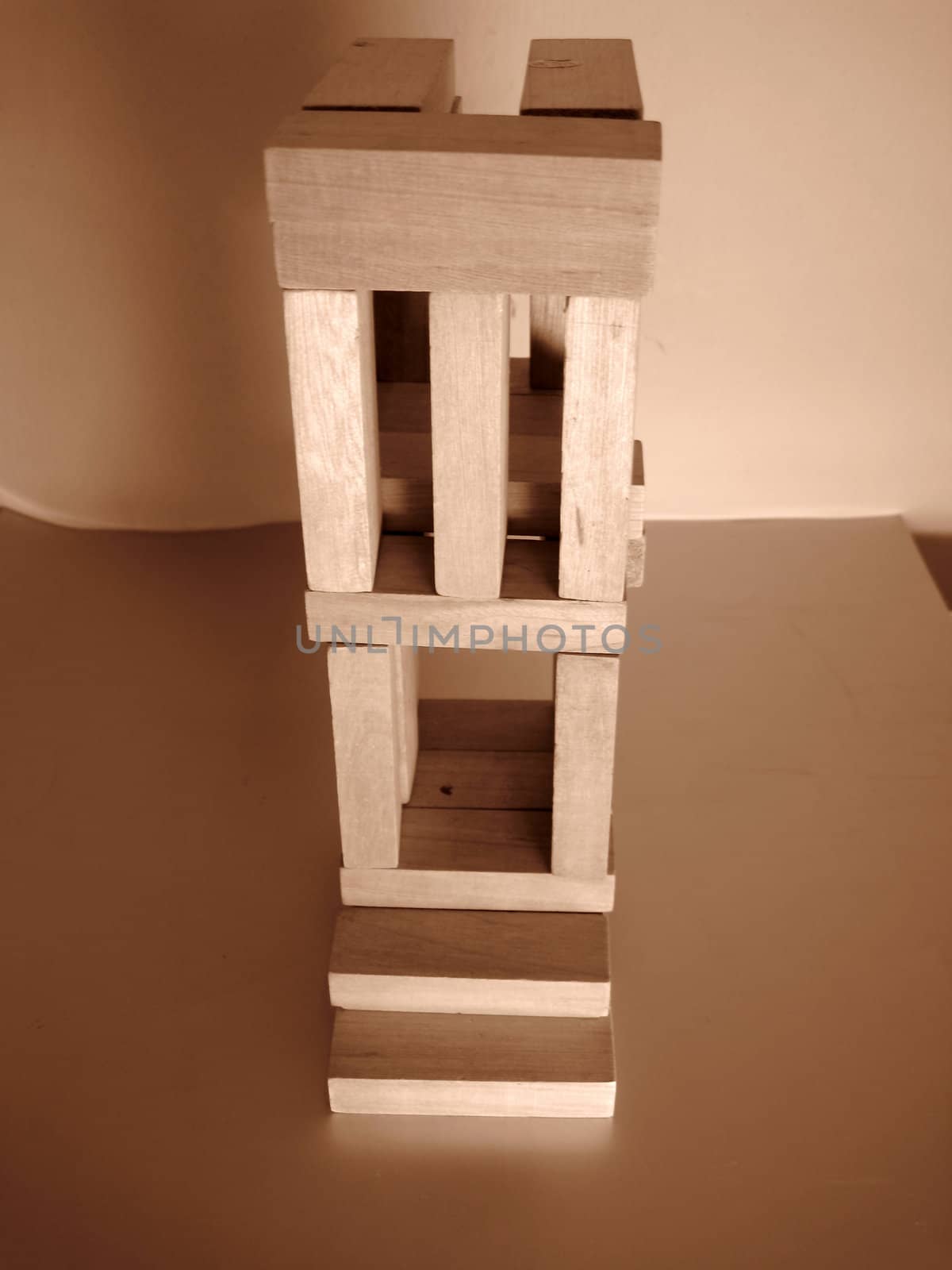 a home made by wooden block, art of architecture