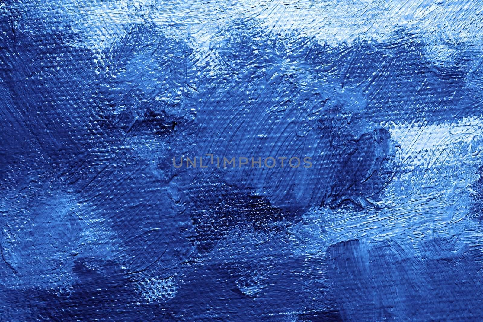 Close-up of a oil painted canvas - texture and brush strokes well visible