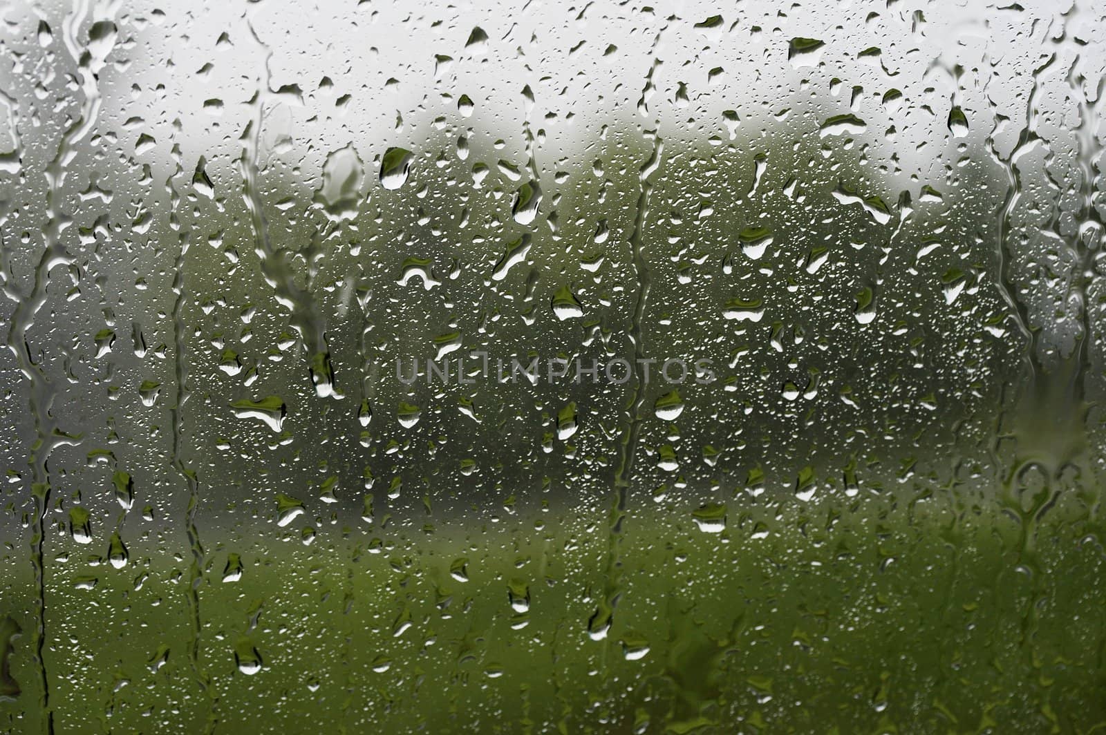 a picture of water drops on window