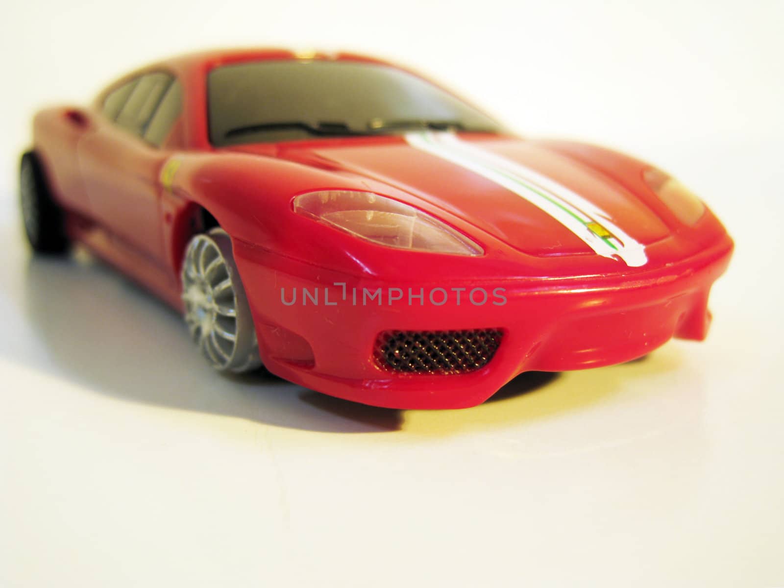 a macro view for a car toy