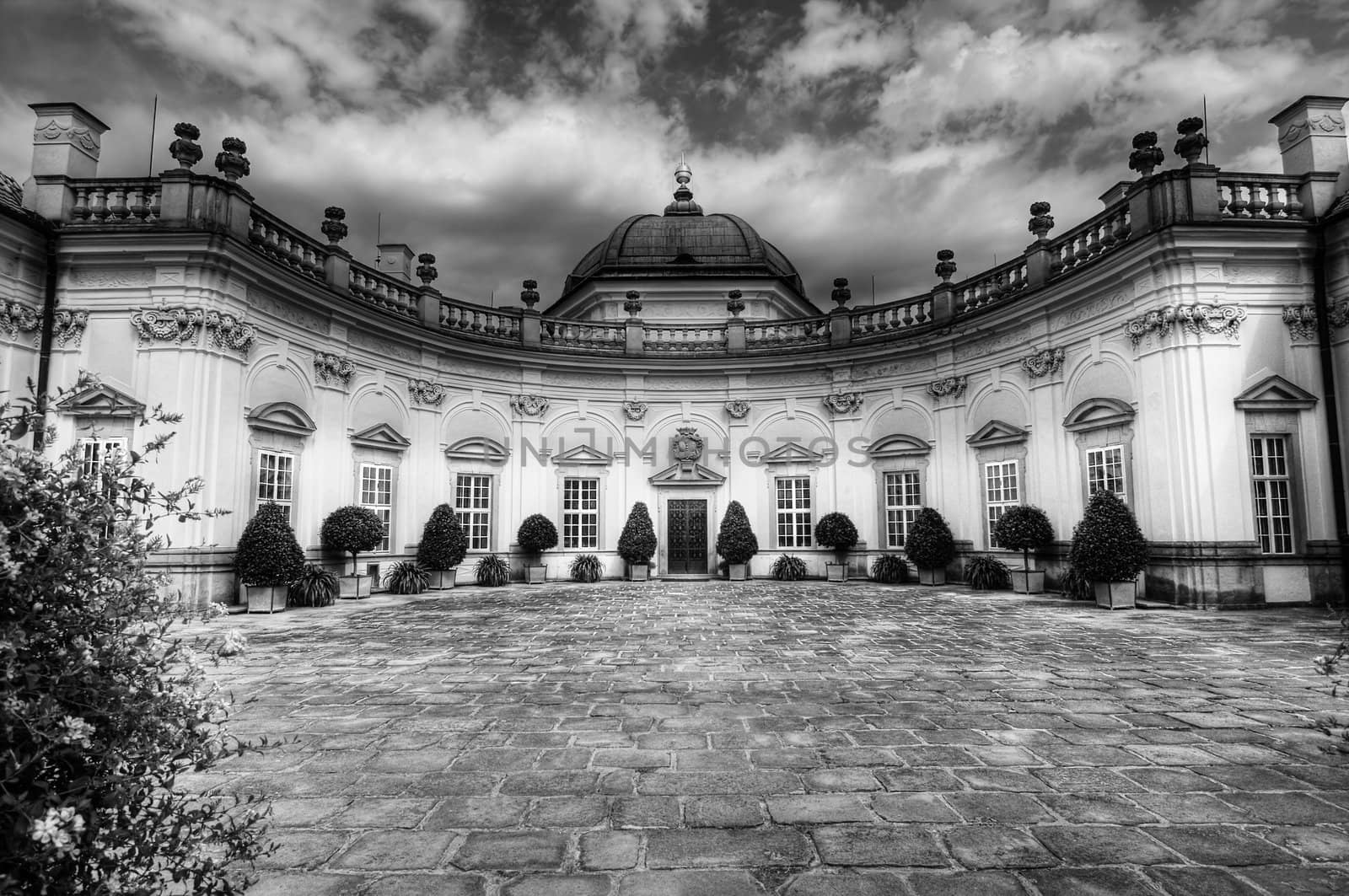 Buchlovice castle was built in style of Italian baroque at 1707, probably by Domenico Martinelli. Buchlovice castle is situated about 10 km to the west of Uherske Hradiste in south-east Moravia, Czech Republic.