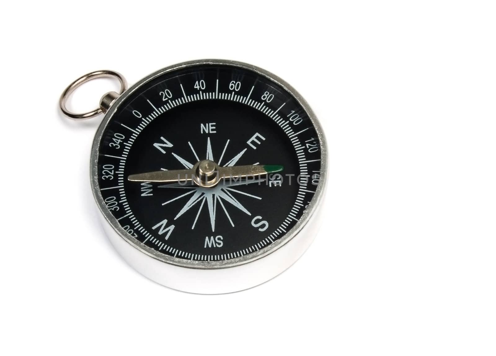 Compass against isolated white background. 