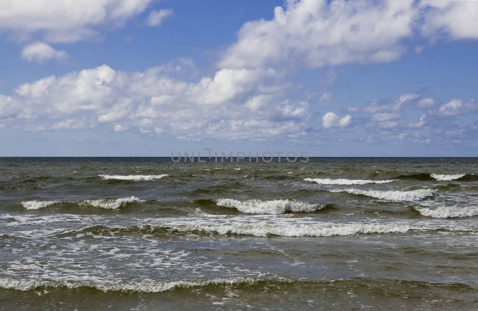 White waves in the Baltic sea