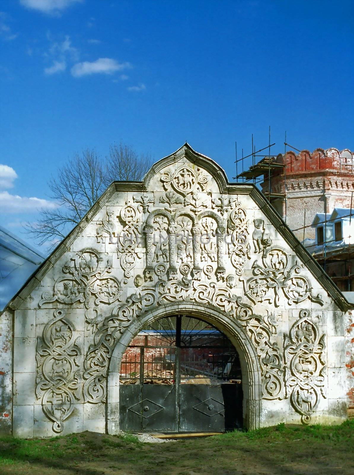 Restoration works of old historical buildings