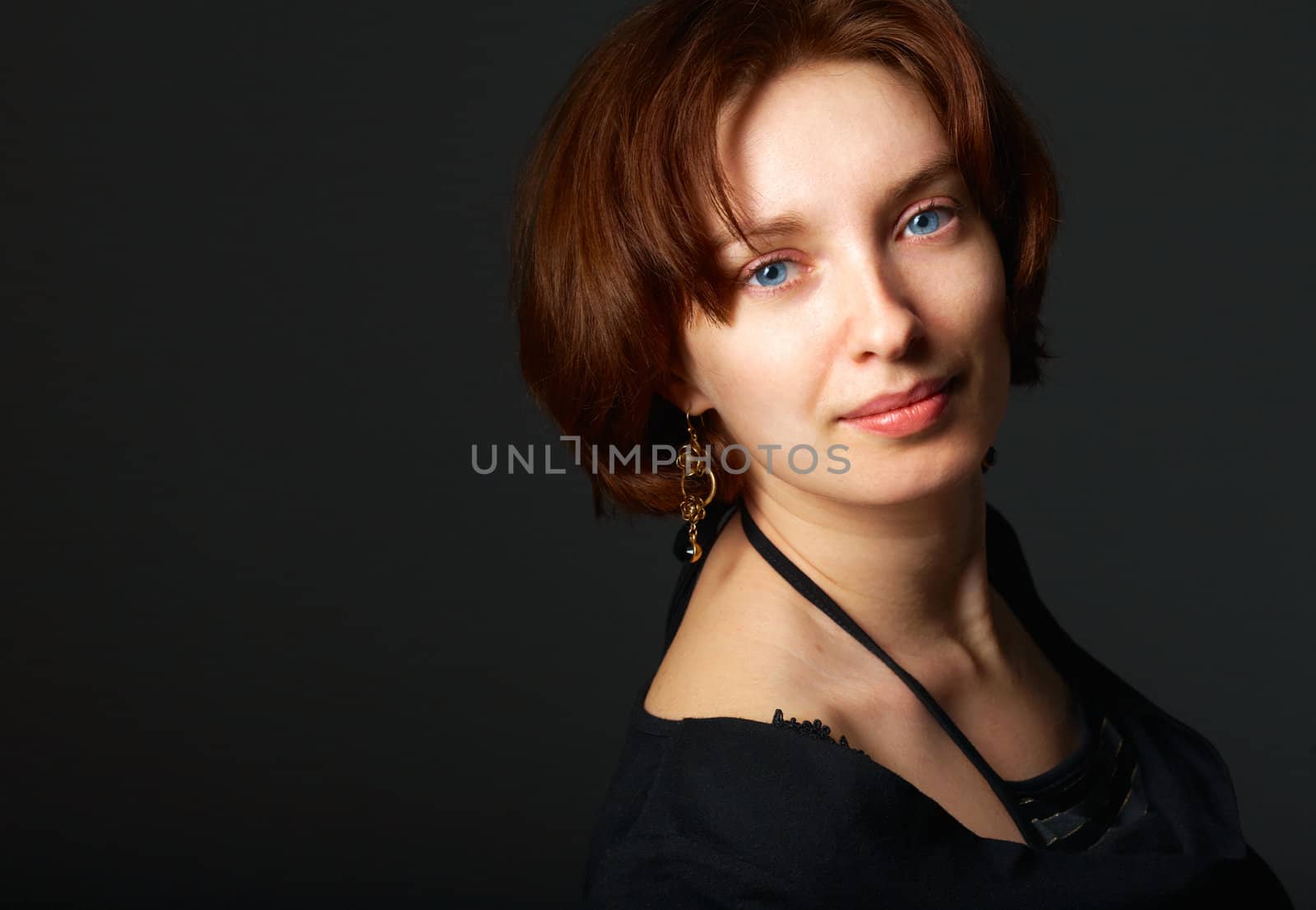 Close-up of A young attractive woman by romanshyshak