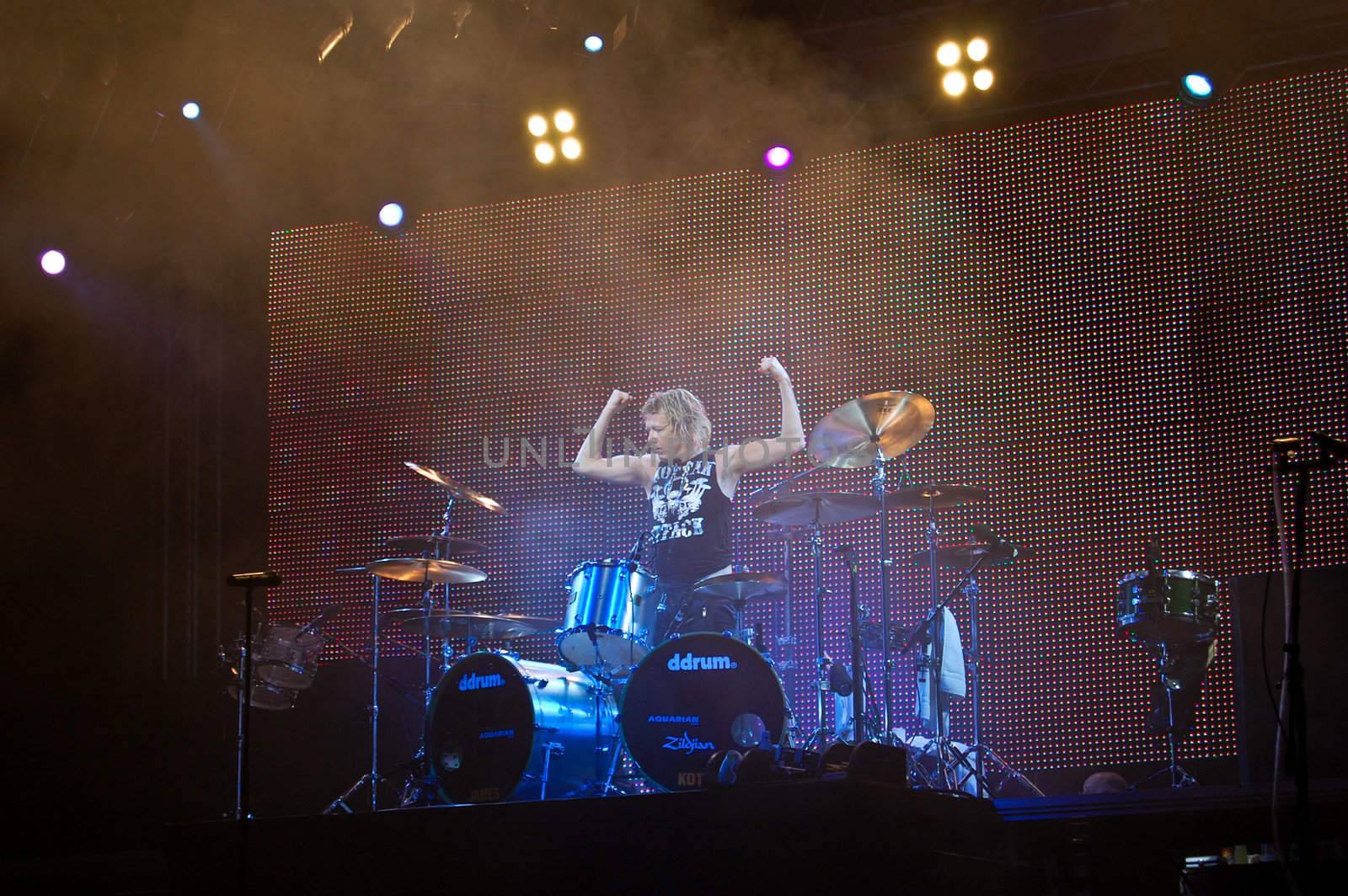 Scorpions perform at Craiova Velodrome October 23, 2008 in Craiova.