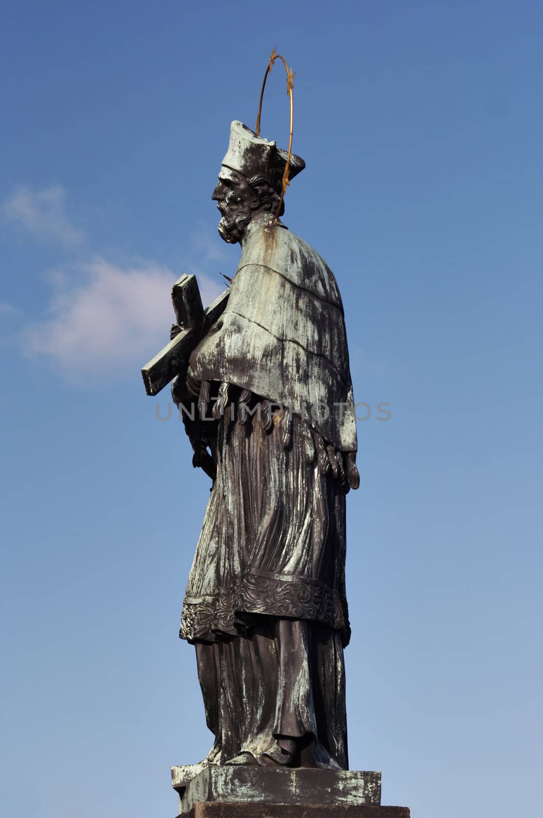 Baroque sculpture on the Charles bridge in Prague - Saint John from Nepomuk
Author: Ferninand Maxmilian Brokof - 1709
Charles bridge, Prague, Czech republic, Europe