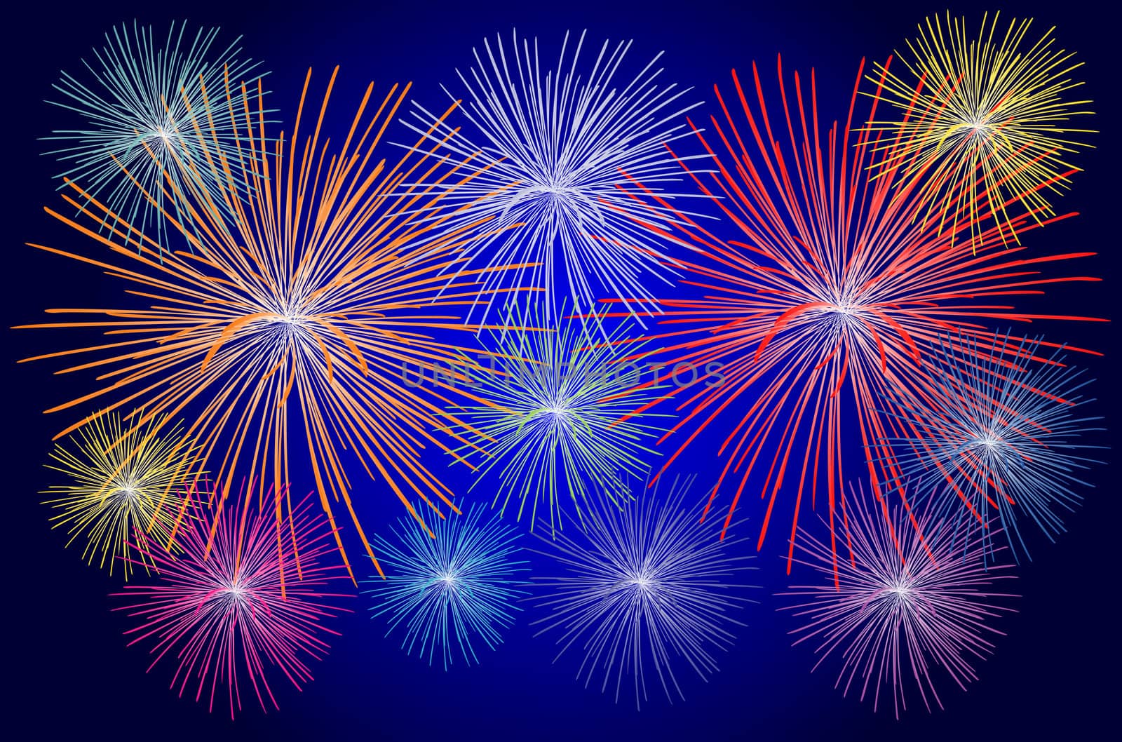 illustration of a fireworks by peromarketing