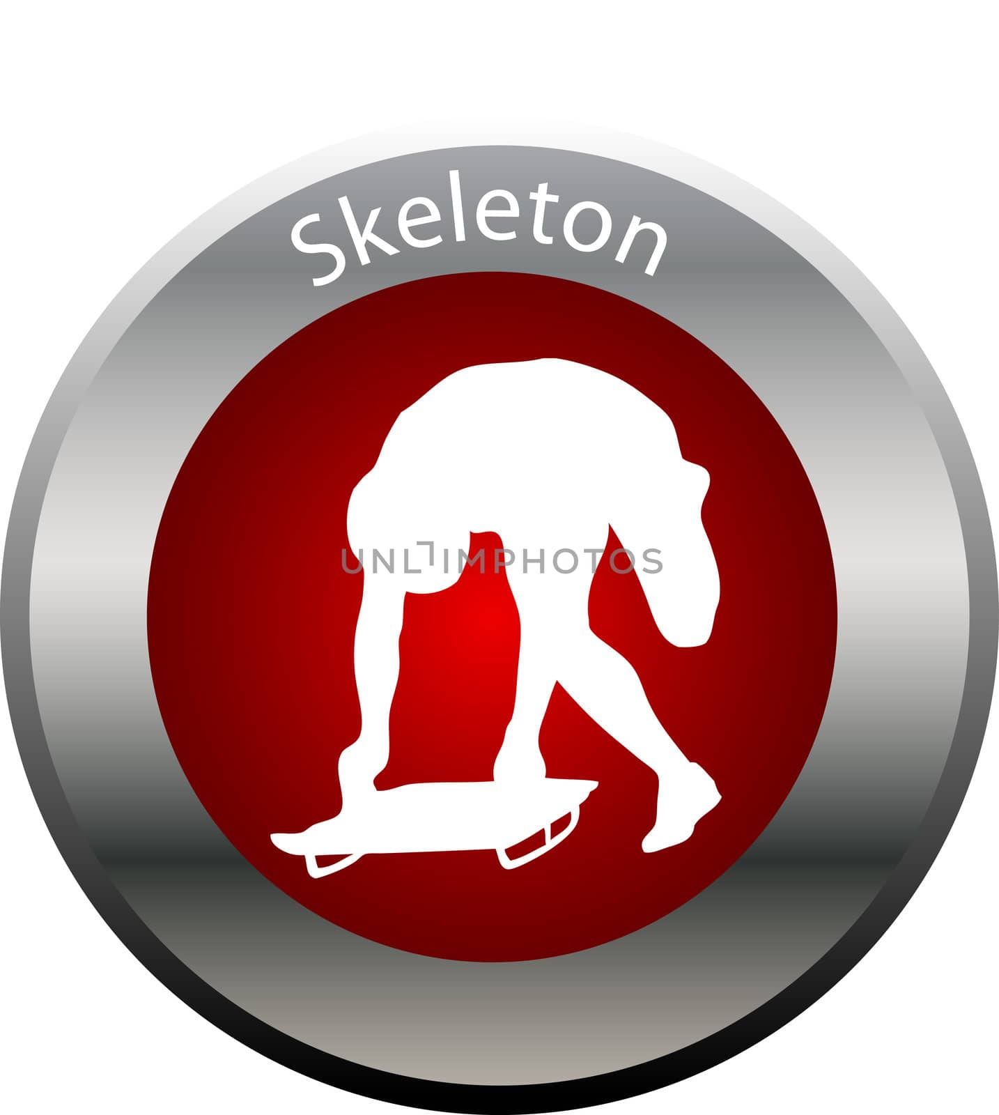 winter game button skeleton