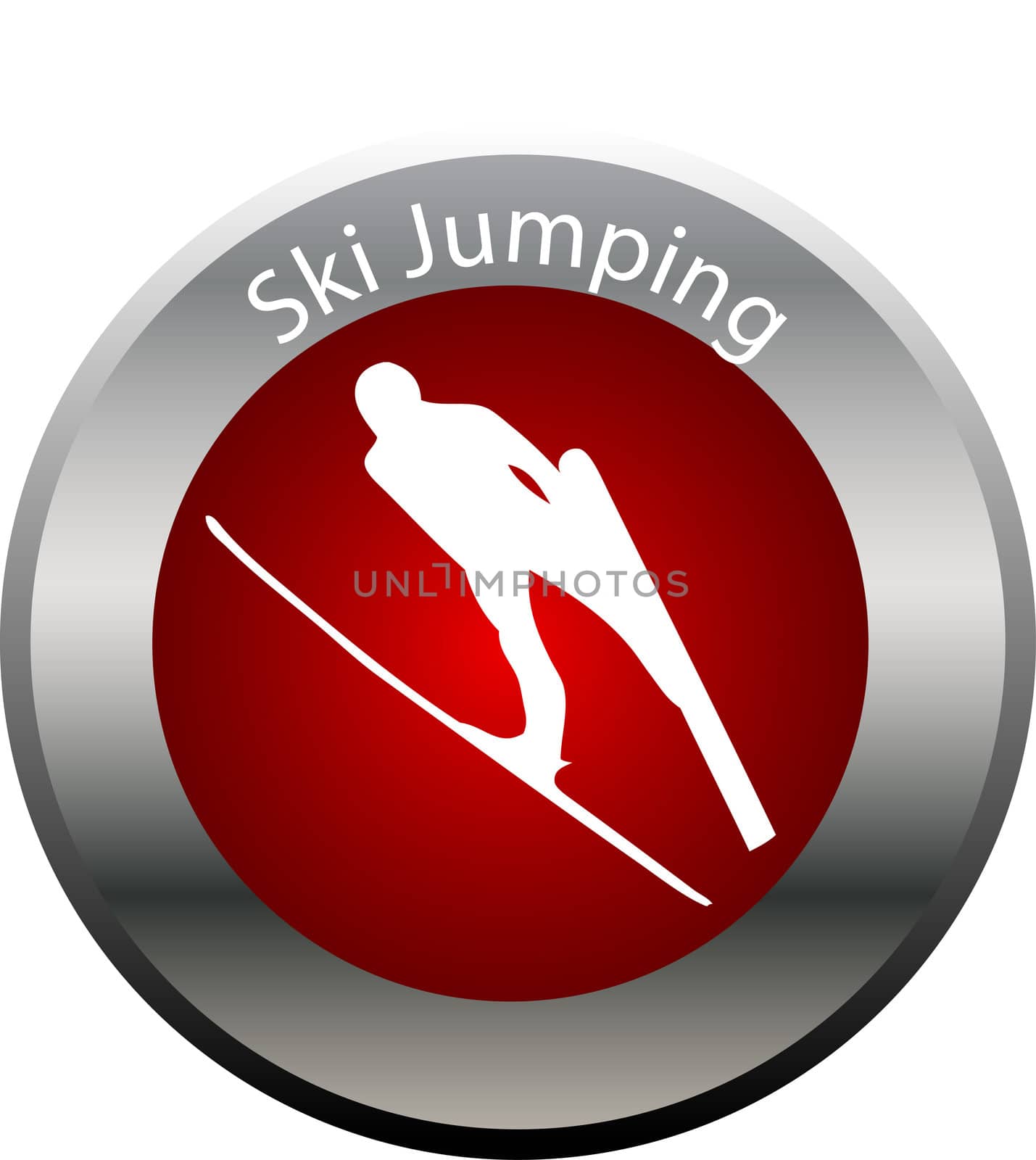 winter game button ski jumping