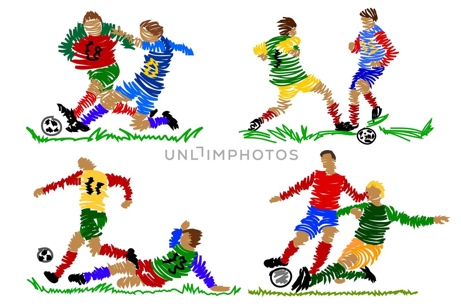 abstract soccer player