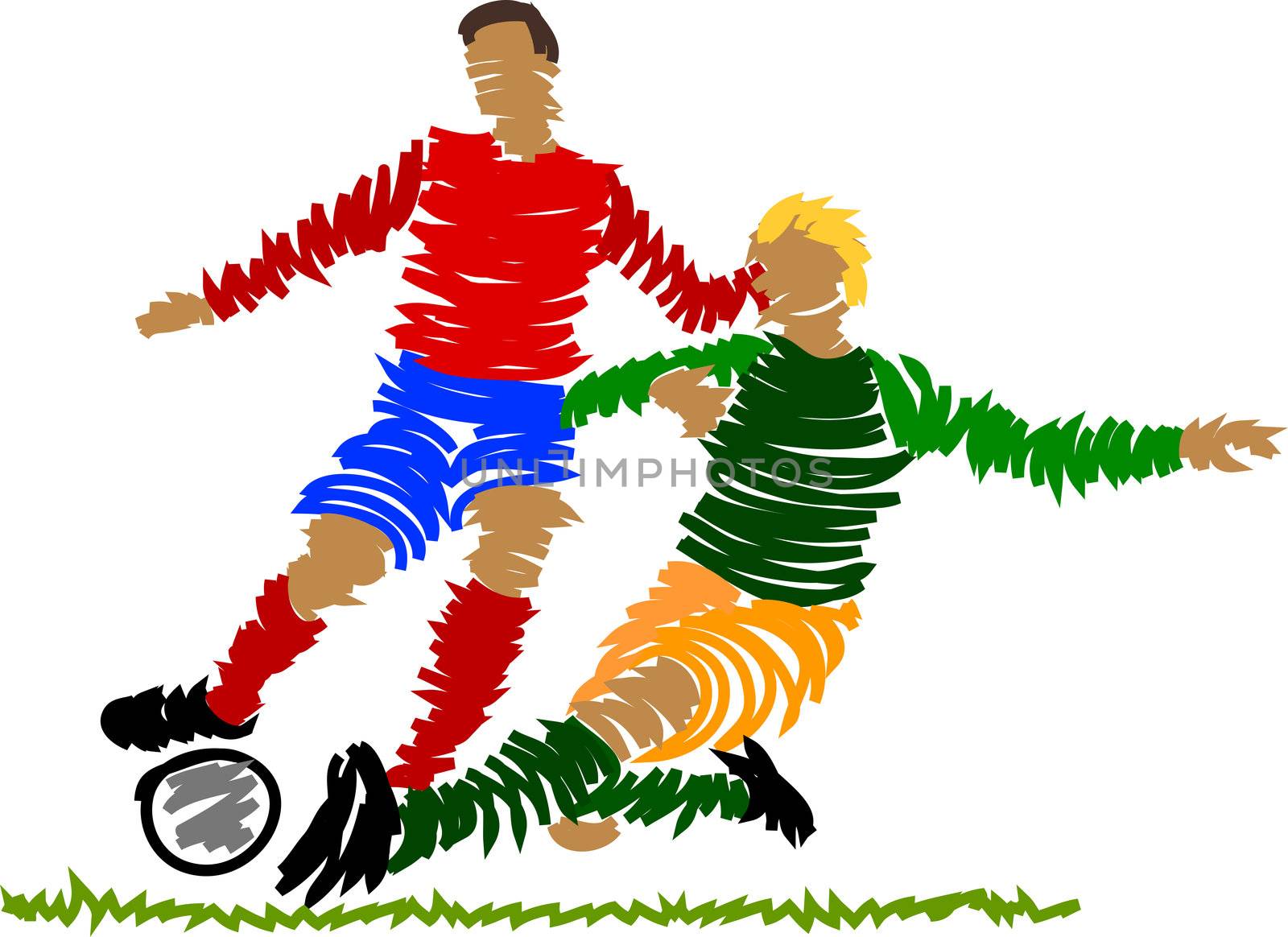 abstract soccer player