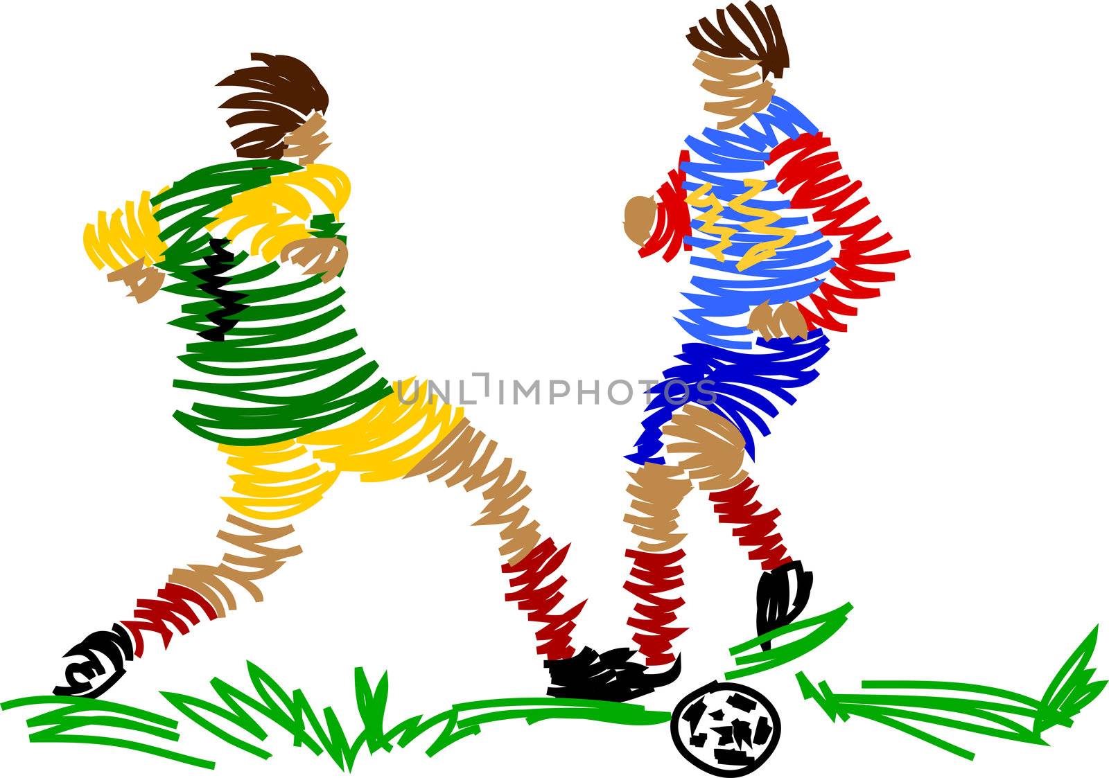 abstract soccer player