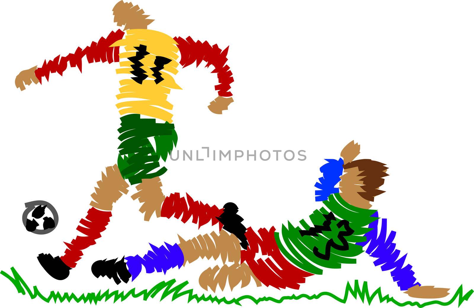 abstract soccer player by peromarketing