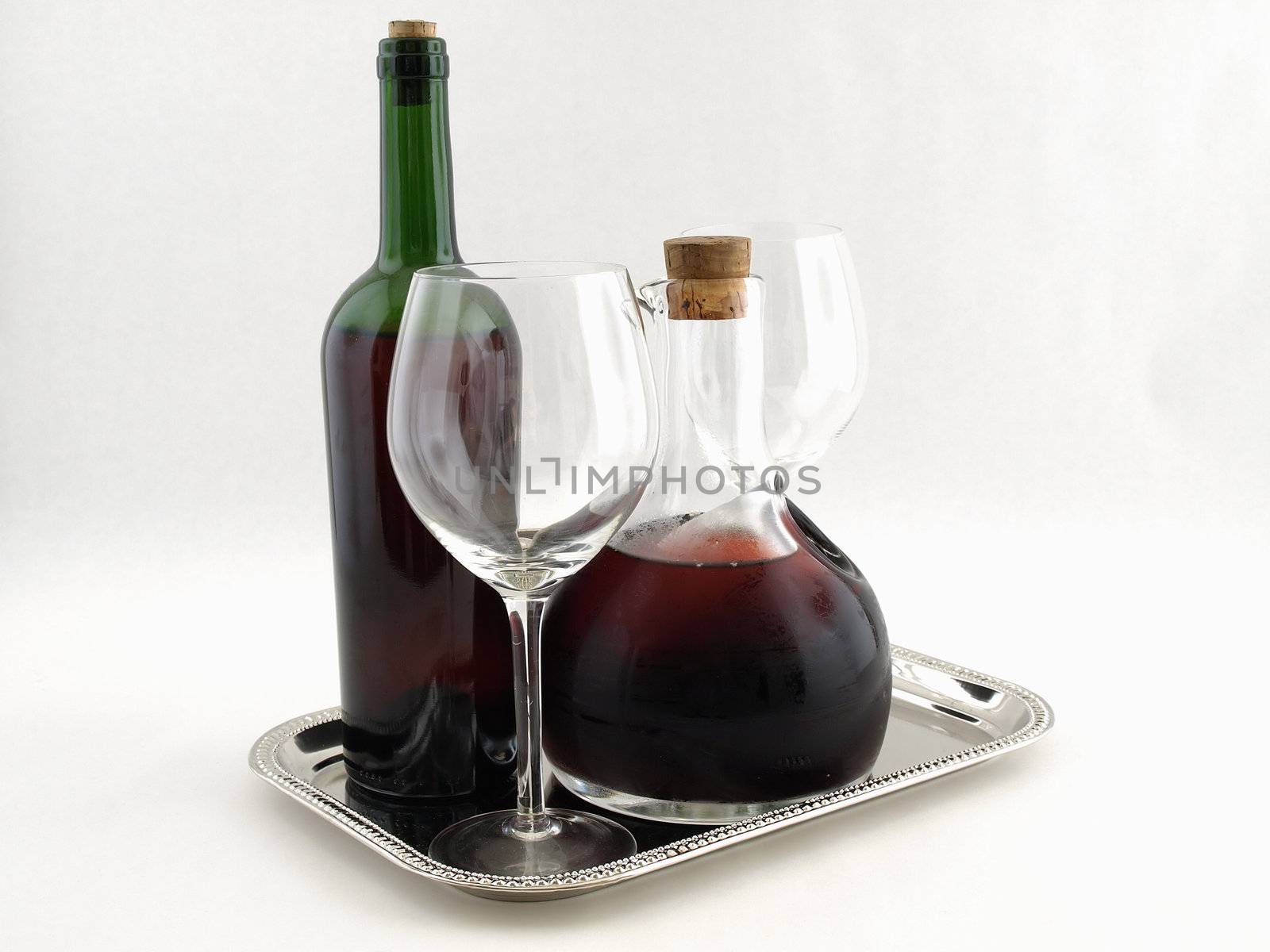 Red Wines on Platter by RGebbiePhoto