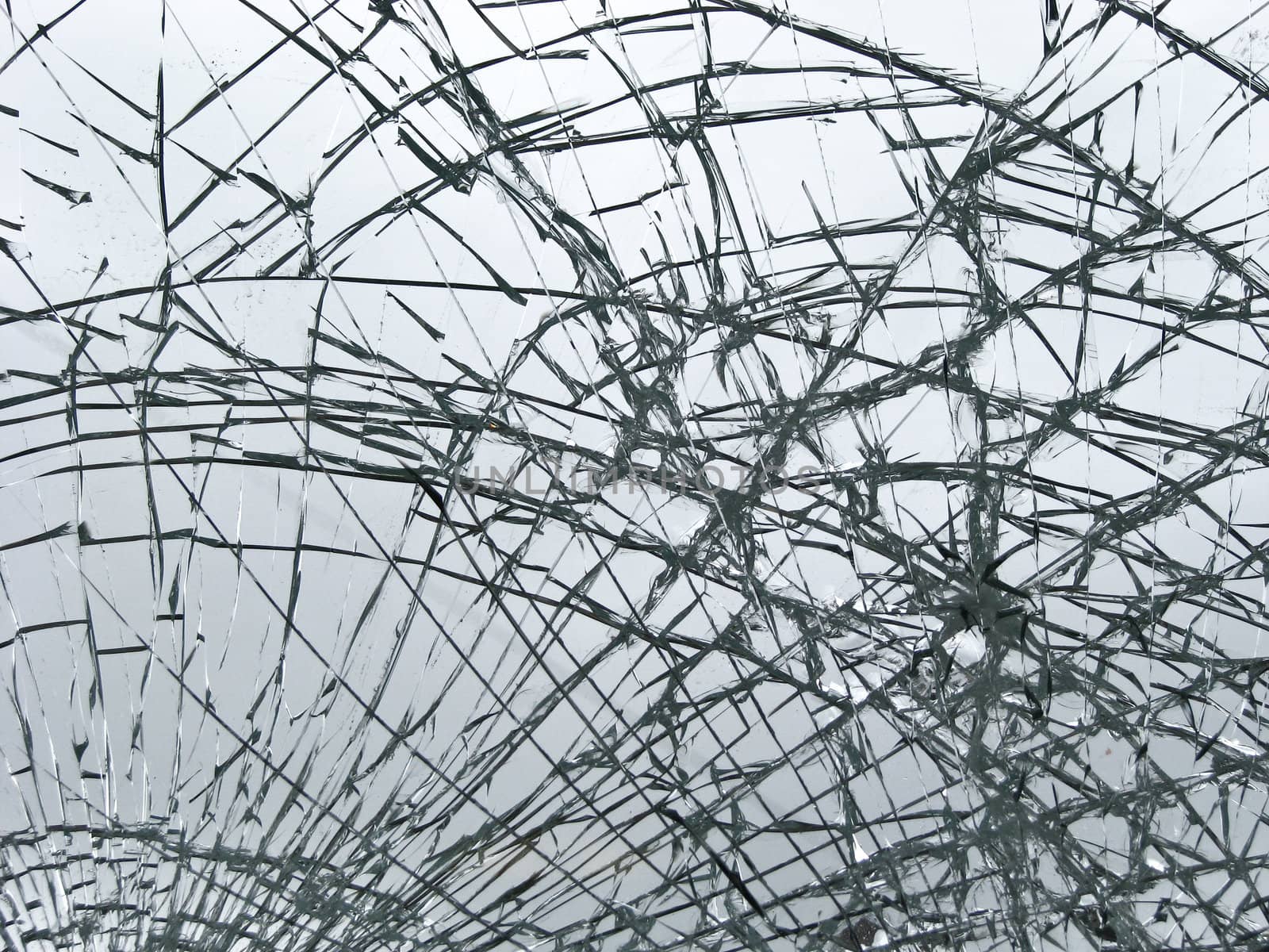 smashed window glass close-up
