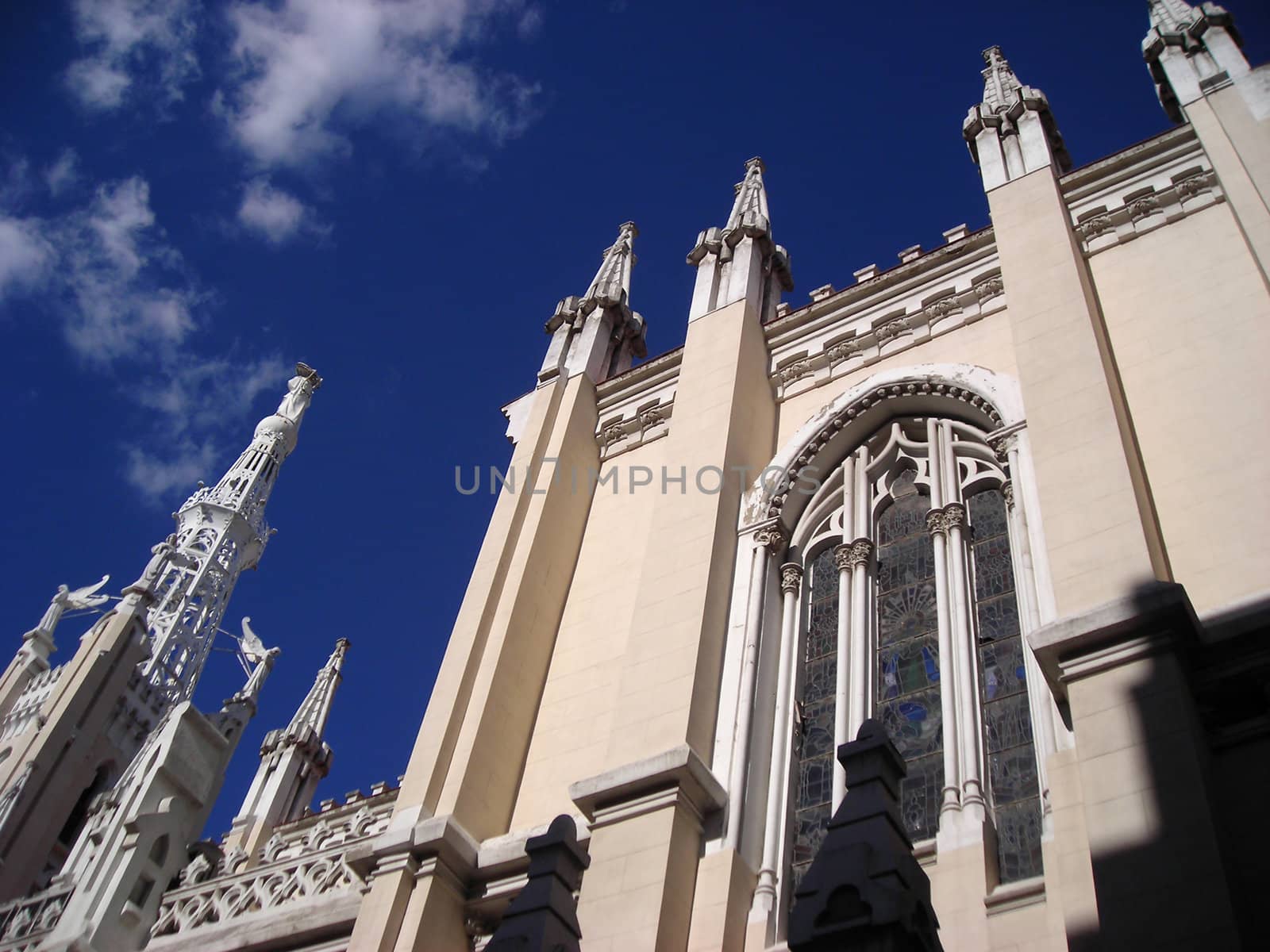 A modern gothic church in Goya Street in Madrid.