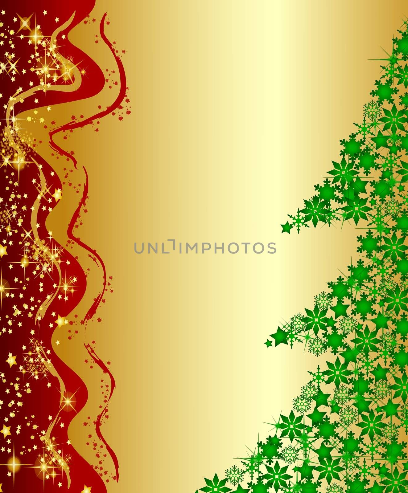 illustration of a christmas frame with tree by peromarketing