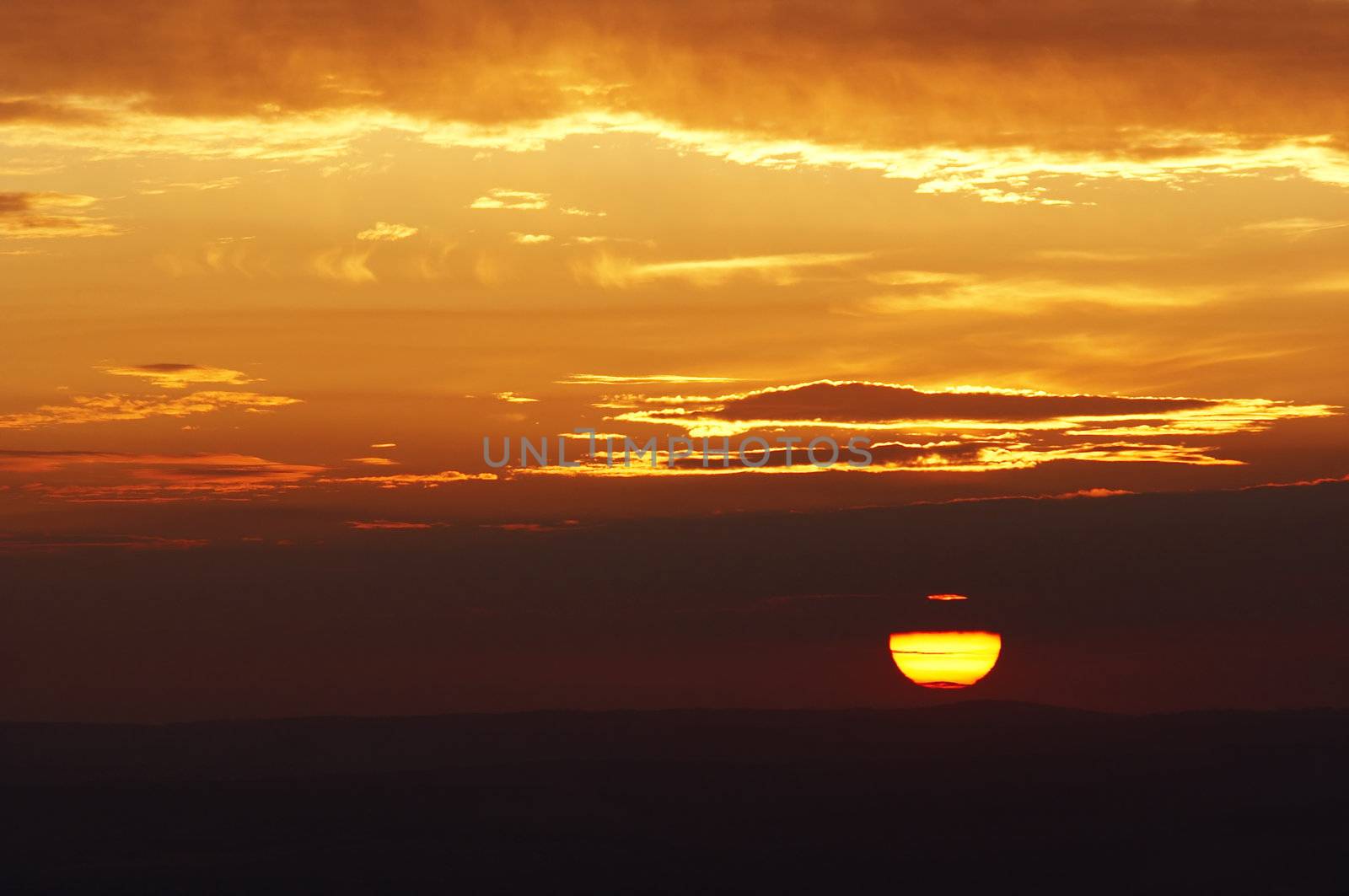 Shot of a sky and sunset