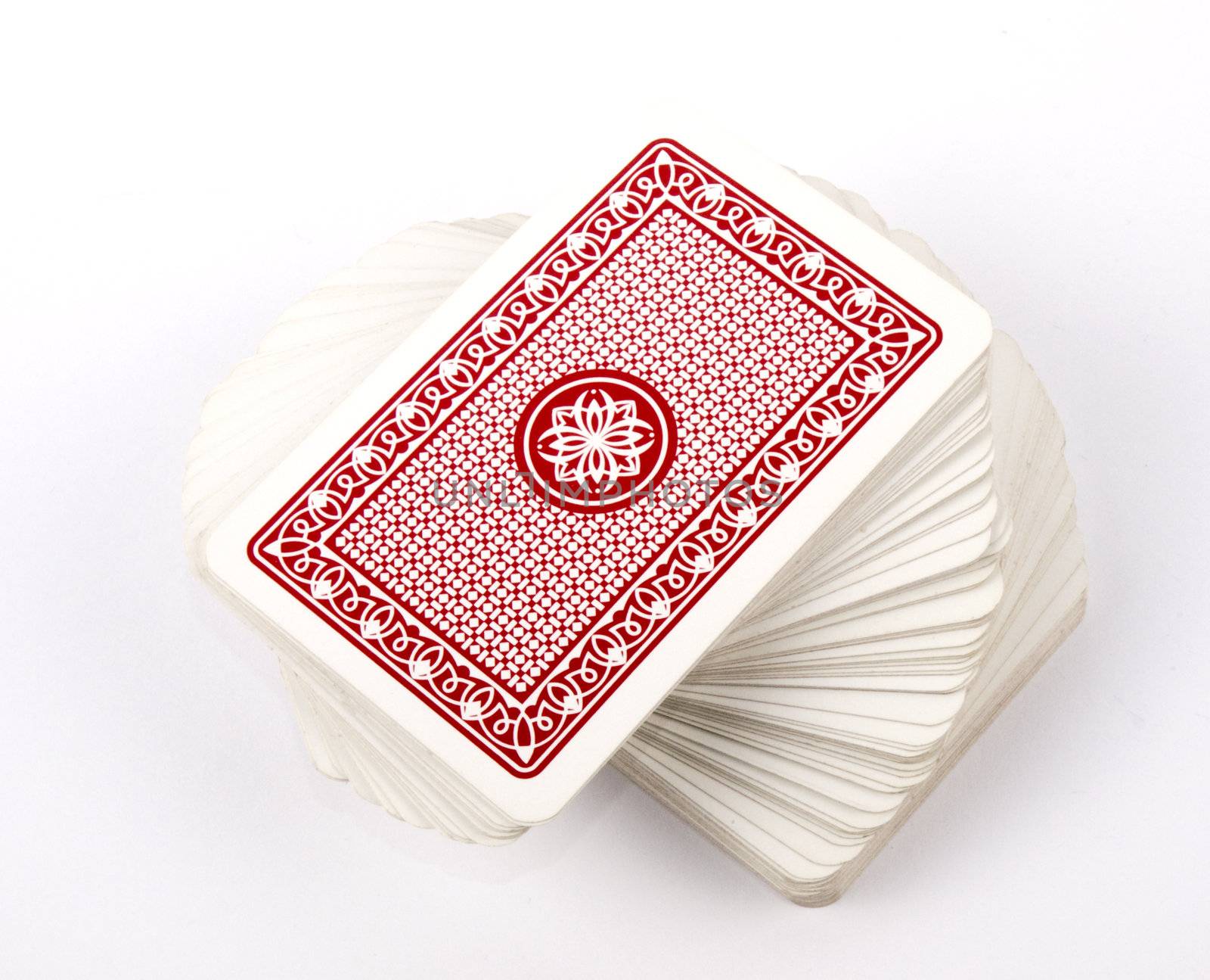 	
	
A pack of cards on white background