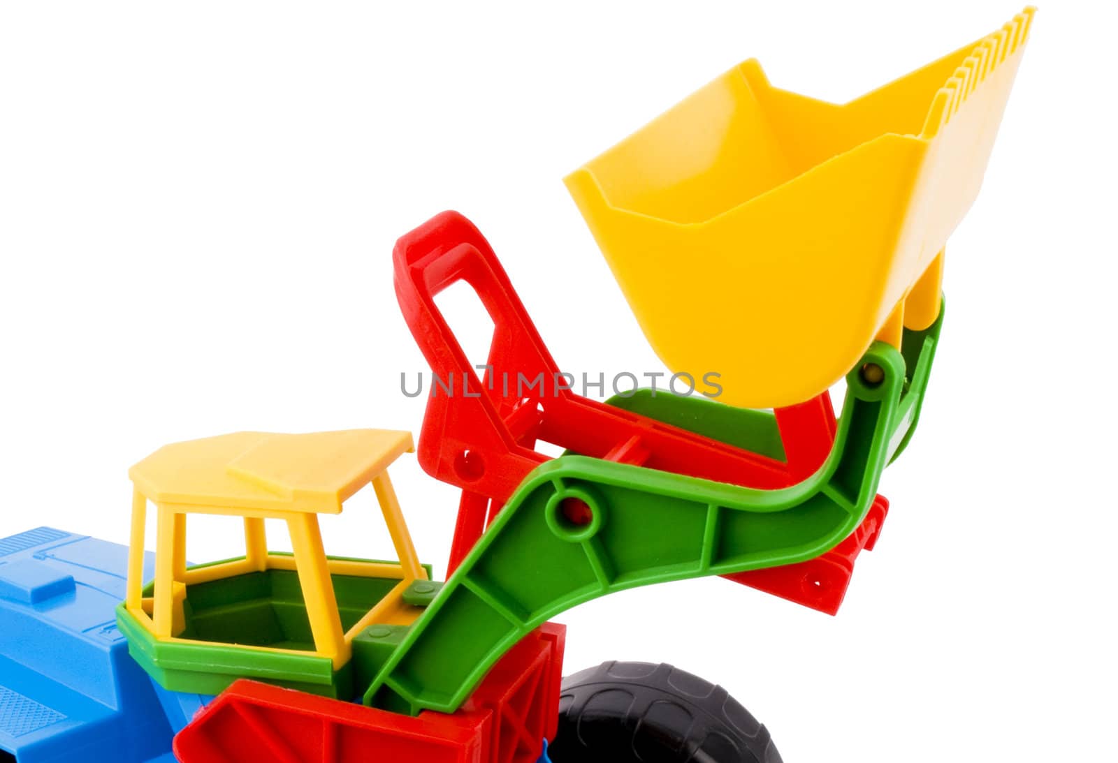 Colourful kid toy on white background